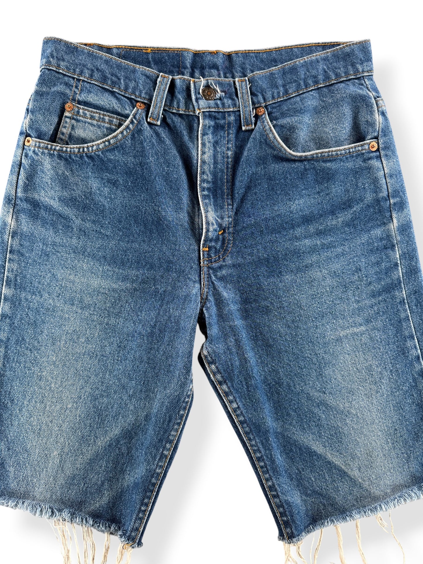 Close up of Vintage Levi's Orange Tab Cut Off Shorts W31