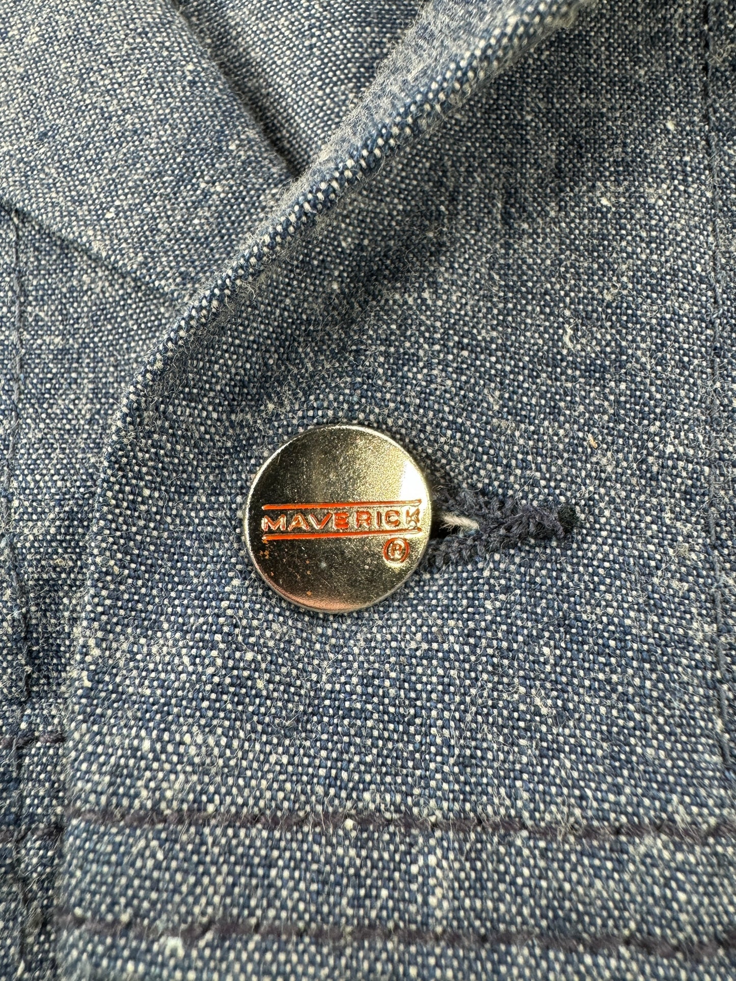 Button on Vintage Maverick Denim Jacket 3J47MJ SZ 40