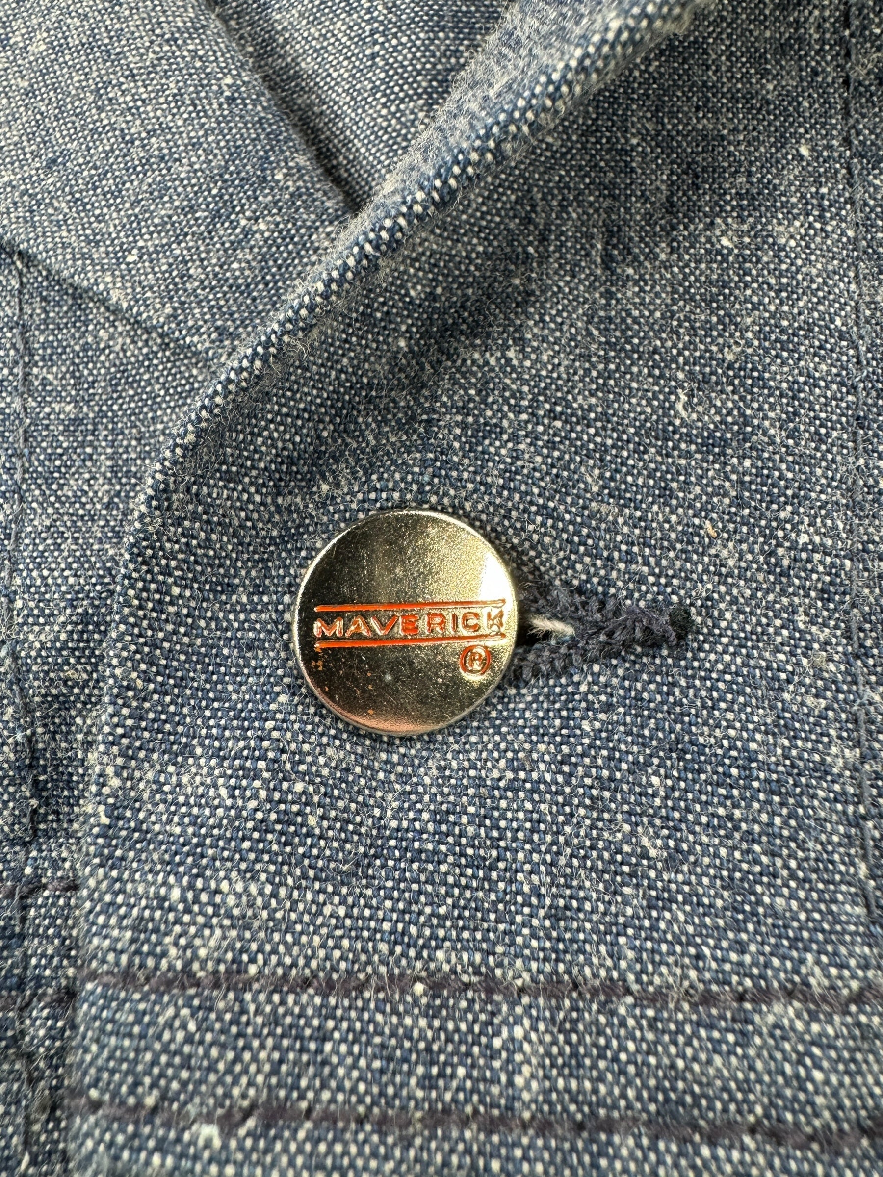 Button on Vintage Maverick Denim Jacket 3J47MJ SZ 40