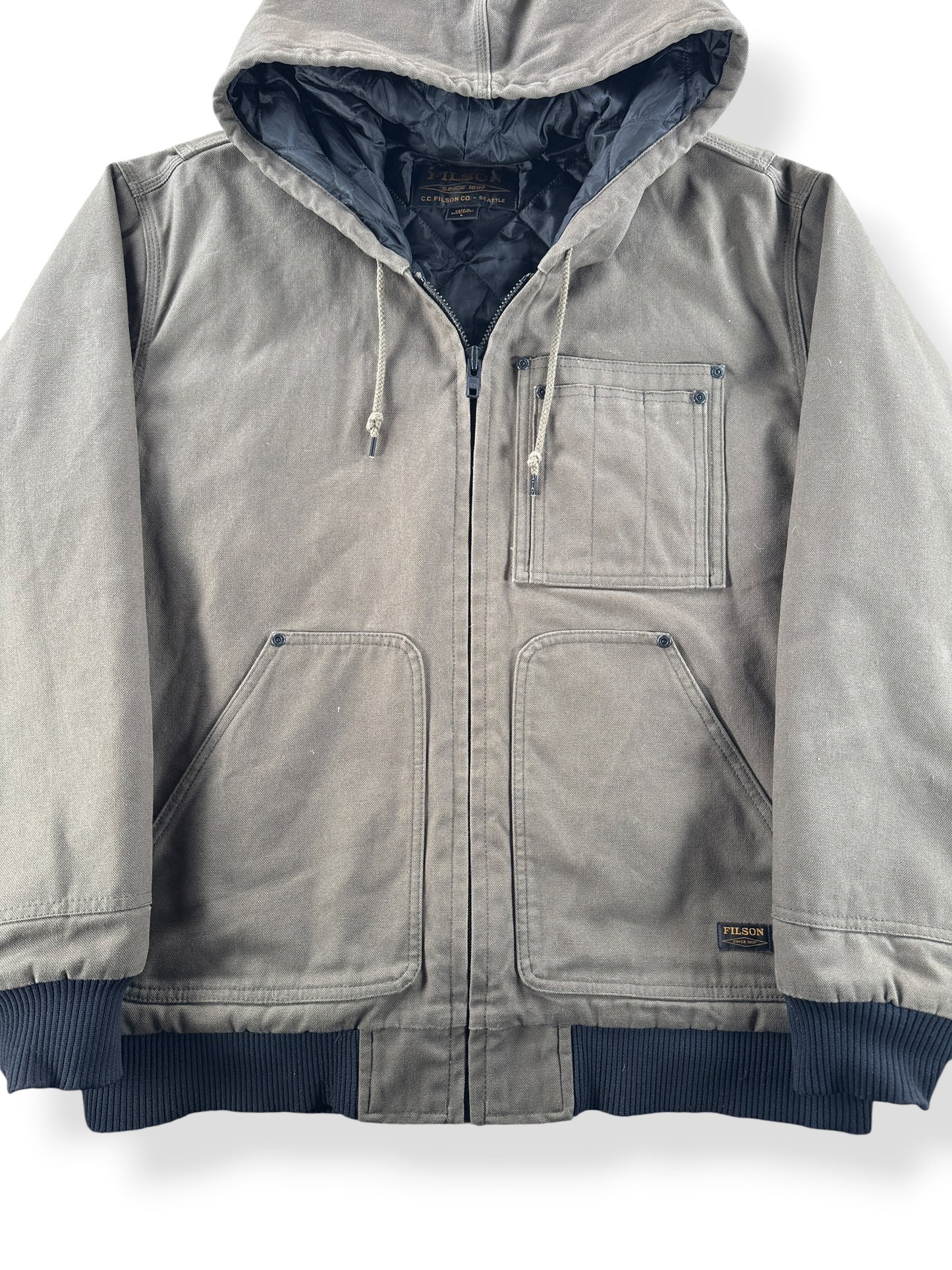 Front Close Up of Filson Worksmith Jacket SZ L