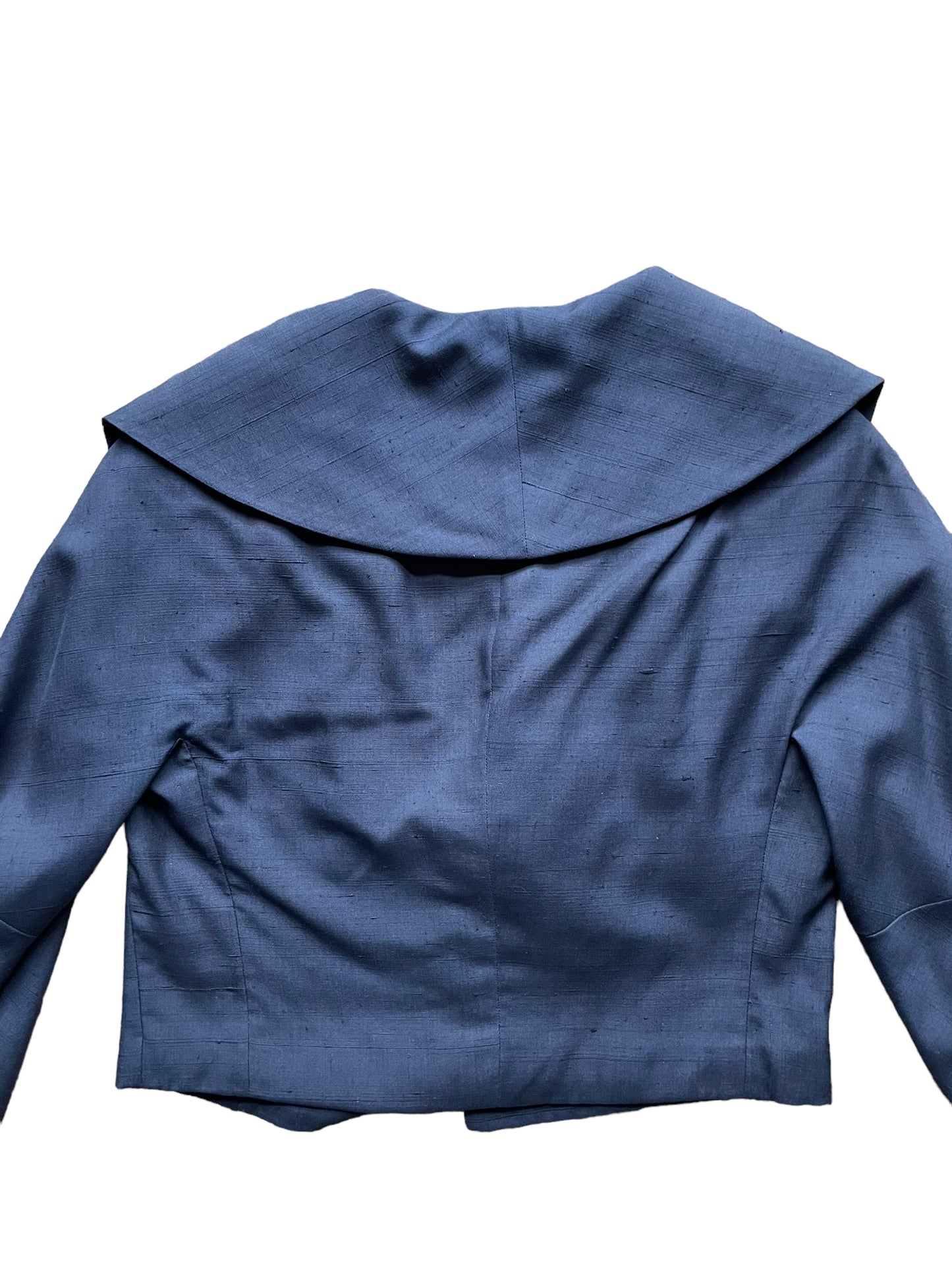 Full back view of Vintage 1950s Silk Cropped Dress Jacket | Seattle True Vintage | Barn Owl Ladies Vintage Clothing