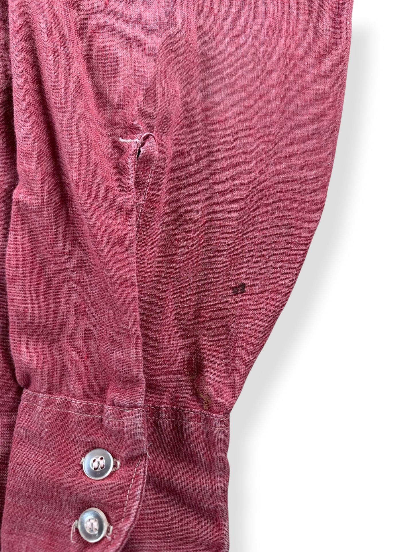 Stains on Vintage Levis 50/50 Burgundy Button Up Shirt SZ M