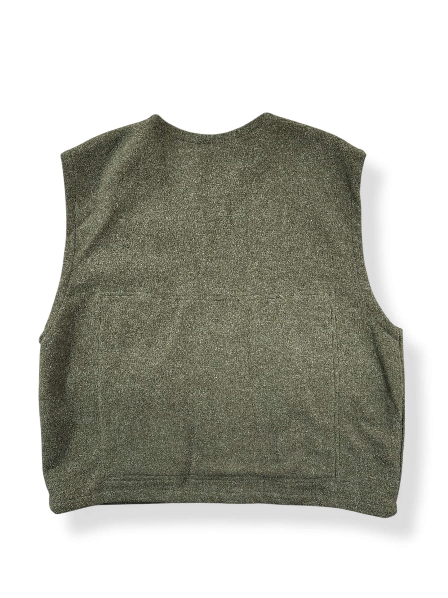 Back of Vintage Handmade Mackinaw Wool Zip Up Vest SZ L