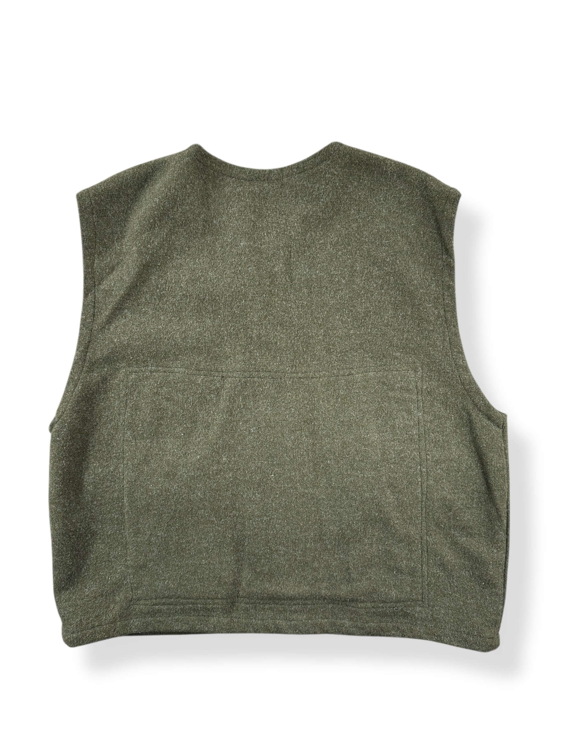 Back of Vintage Handmade Mackinaw Wool Zip Up Vest SZ L