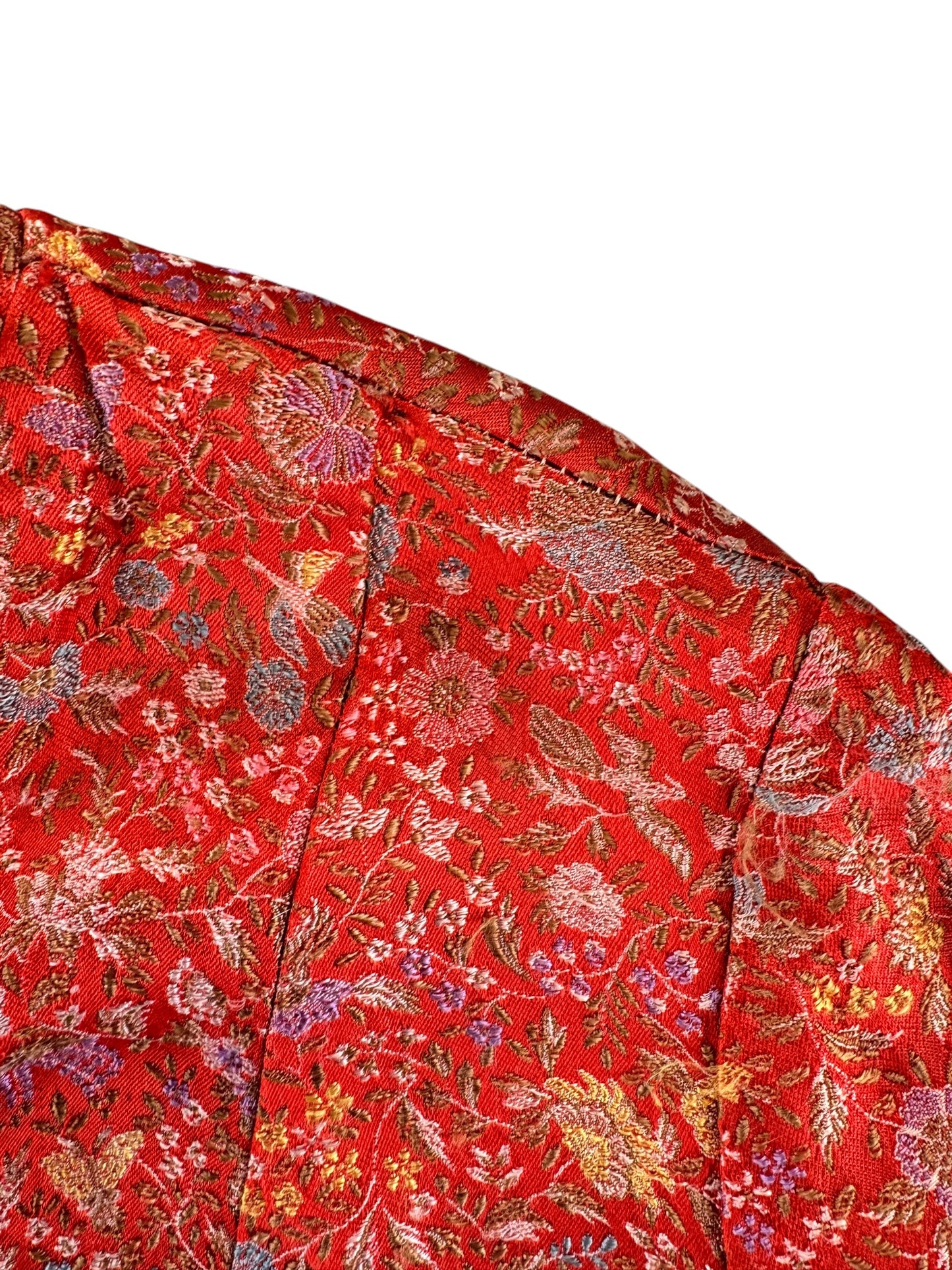 Loose seam of 1960s Satin Cheongsam Bed Jacket M