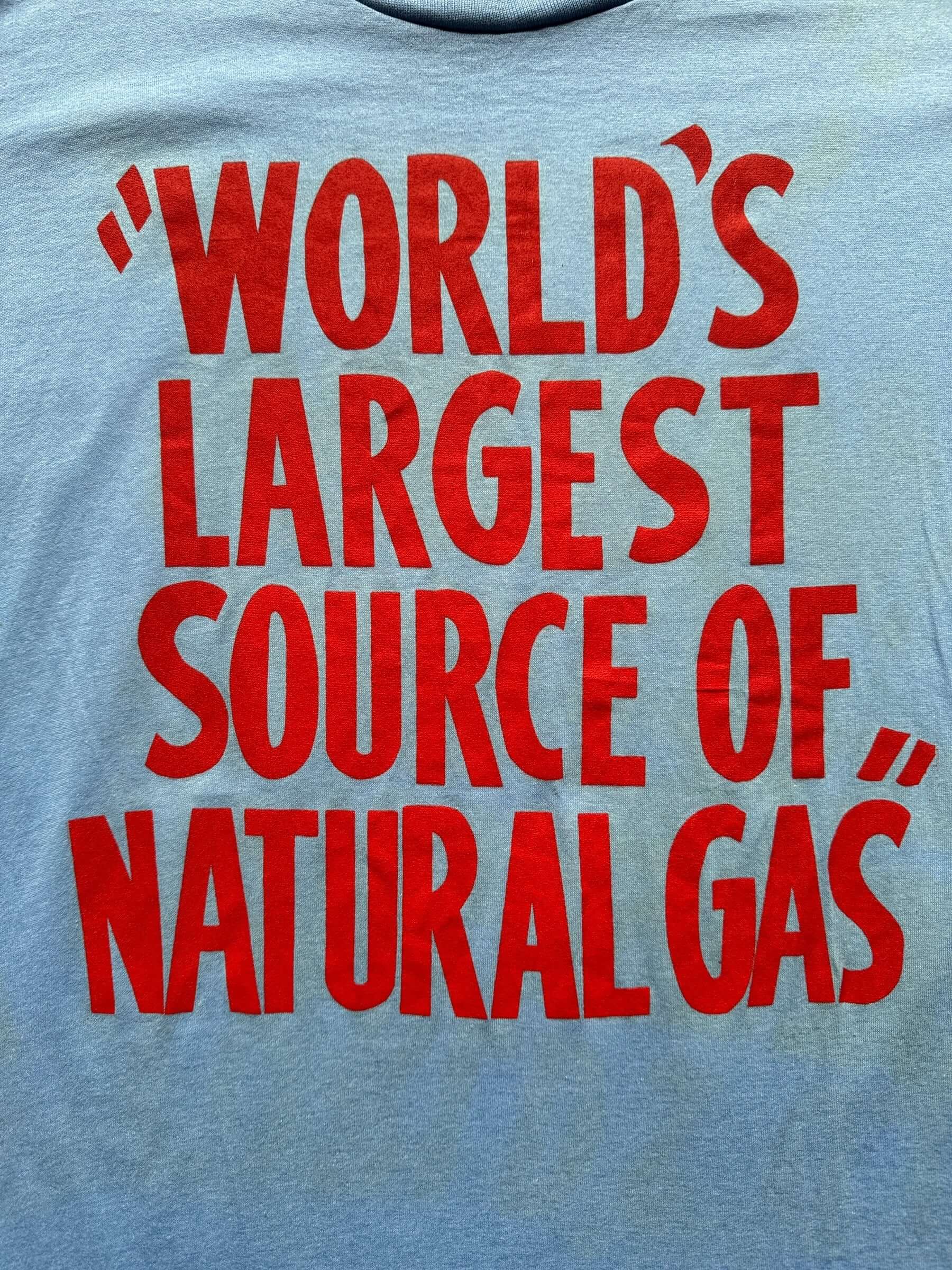 front graphic of Vintage Natural Gas Source Tee SZ XL