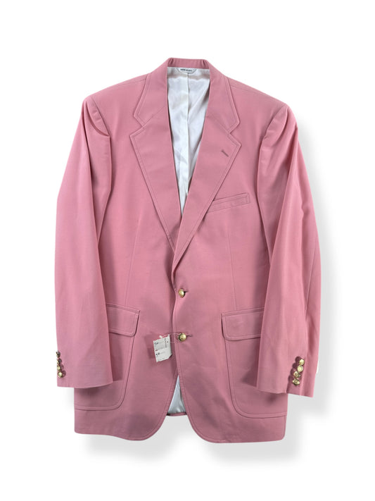 Front of Vintage NOS Chaps Ralph Lauren Coral Pink Sports Coat SZ 42