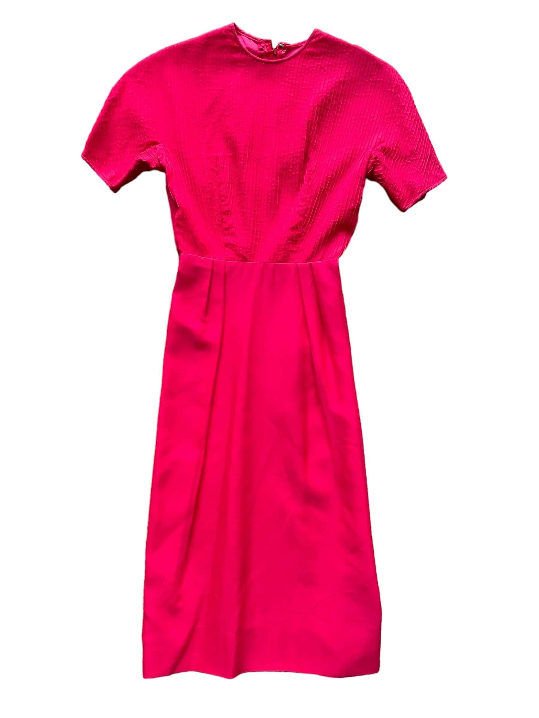 Full front view of 1960s Jean D'Arc Red Dress XXS