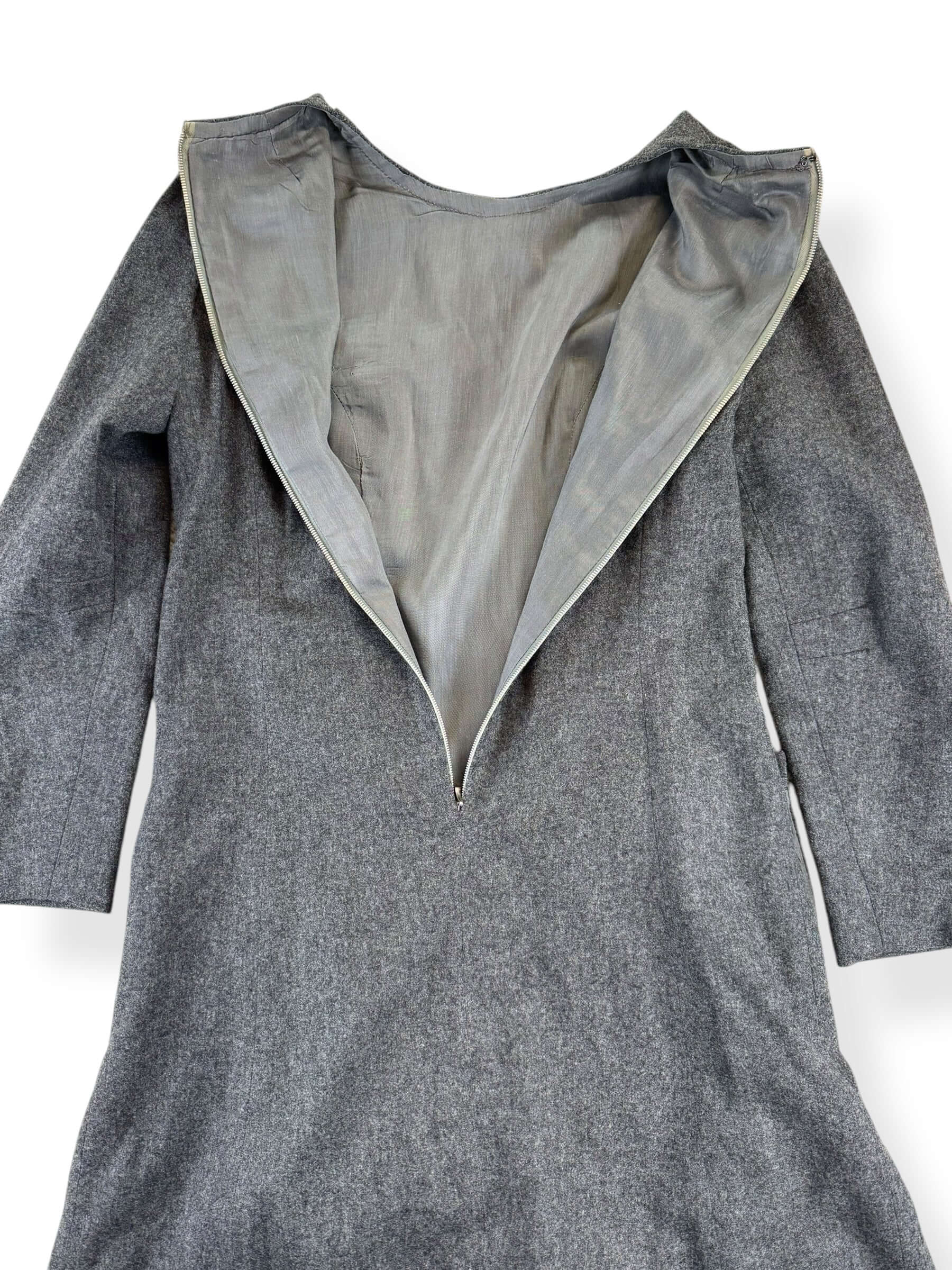 grey 1950s dress 1950s Bardley Grey Wool Dress L