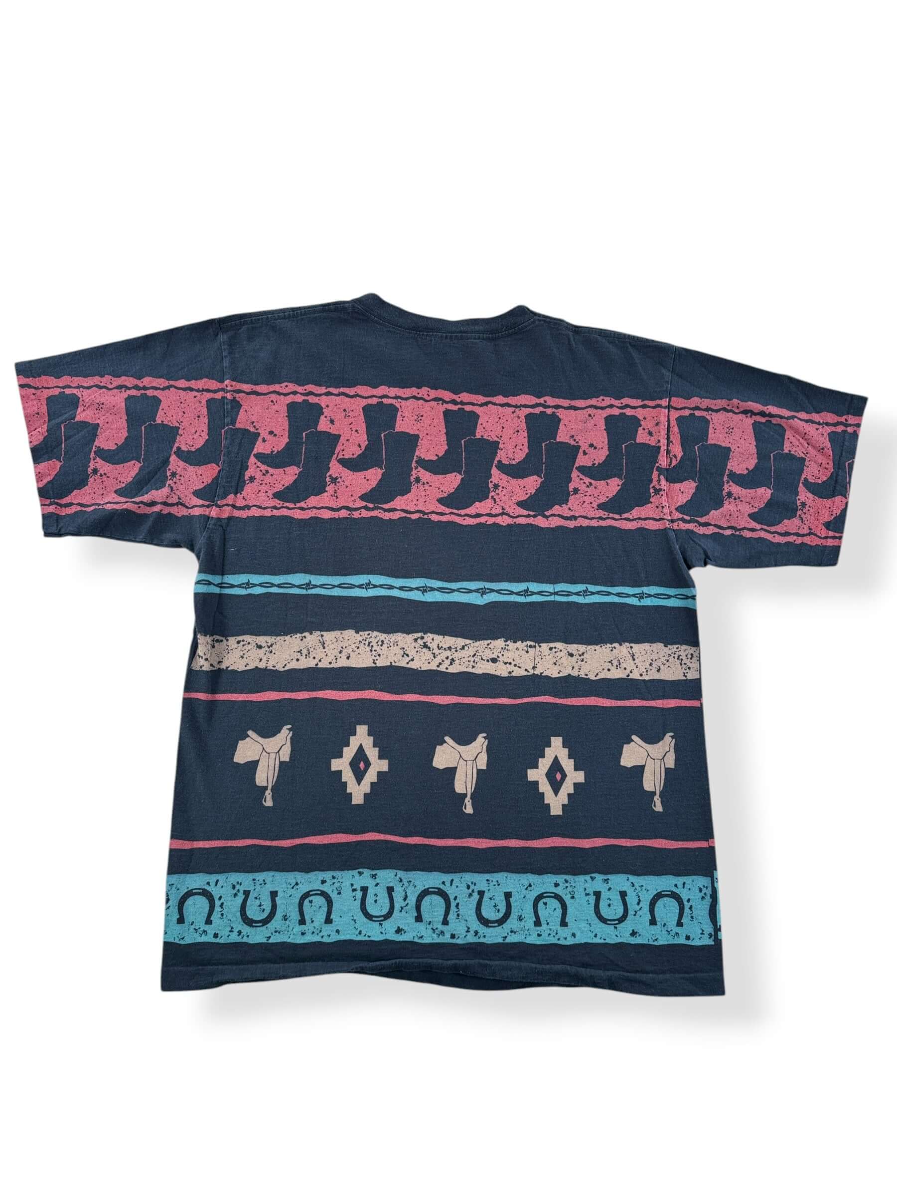 Back of Vintage AOP Cowboy Tee SZ XL