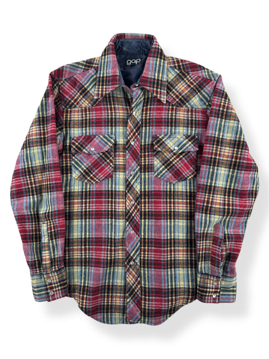 Front of Vintage Gap Western Flannel SZ M