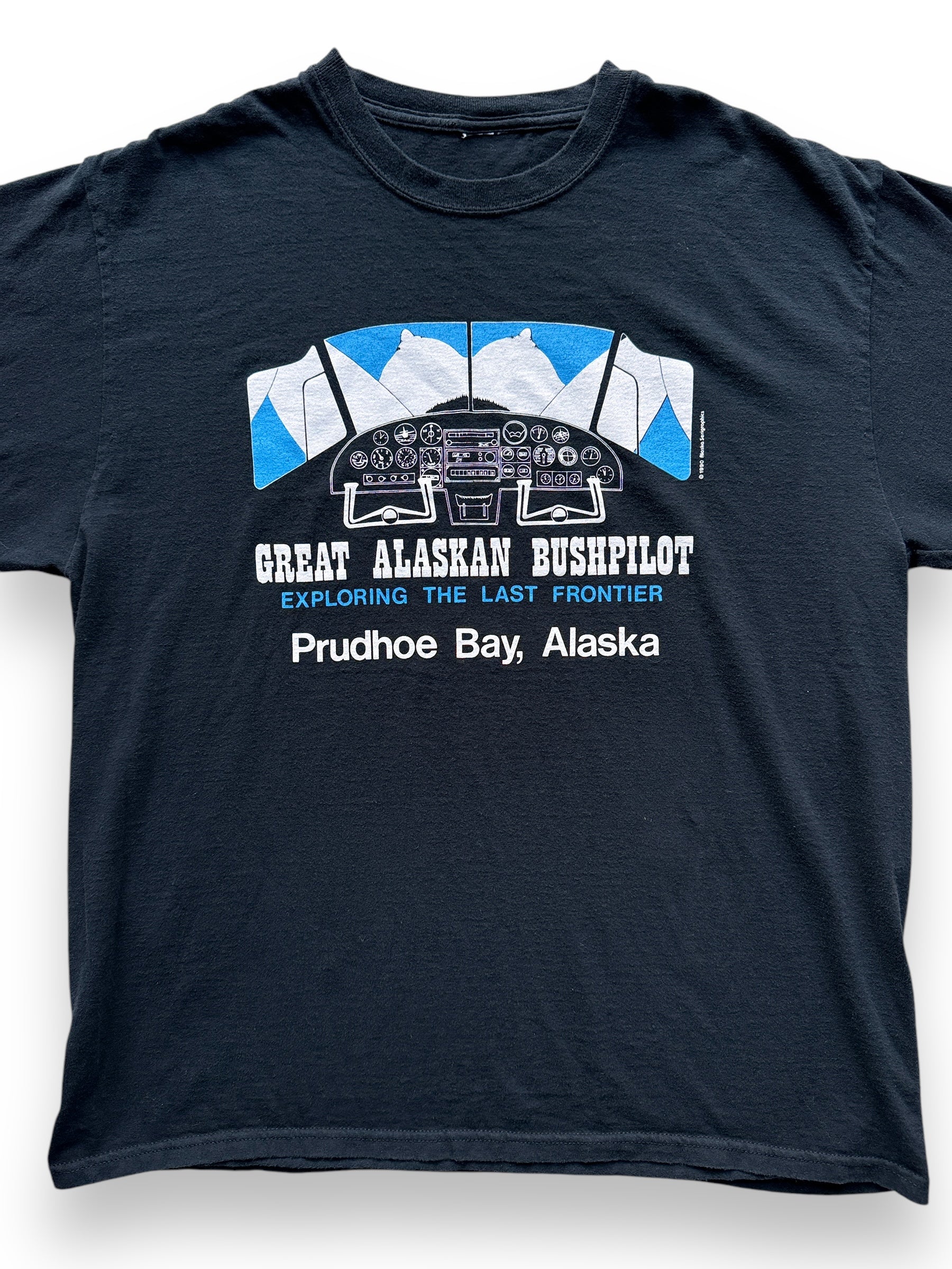 front close up of Vintage Great Alaskan Bush Pilot Tee SZ XL