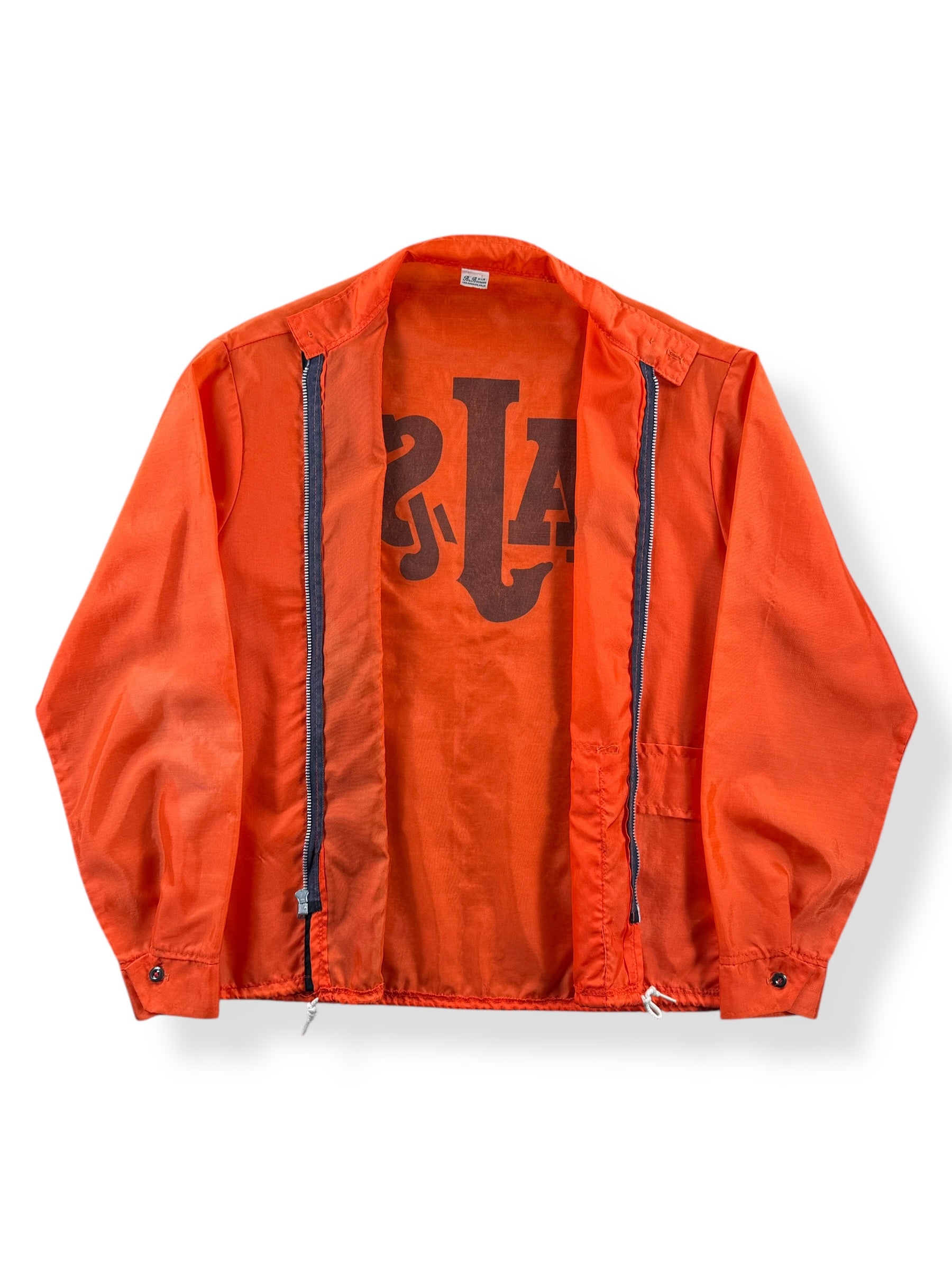 Inside of Vintage Flocked Windbreaker SZ M