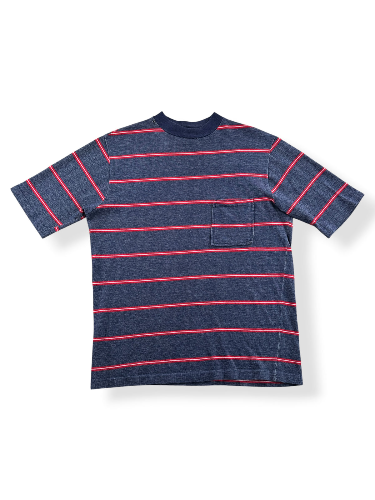 Front of Vintage 50s Striped Pocket Tee SZ M