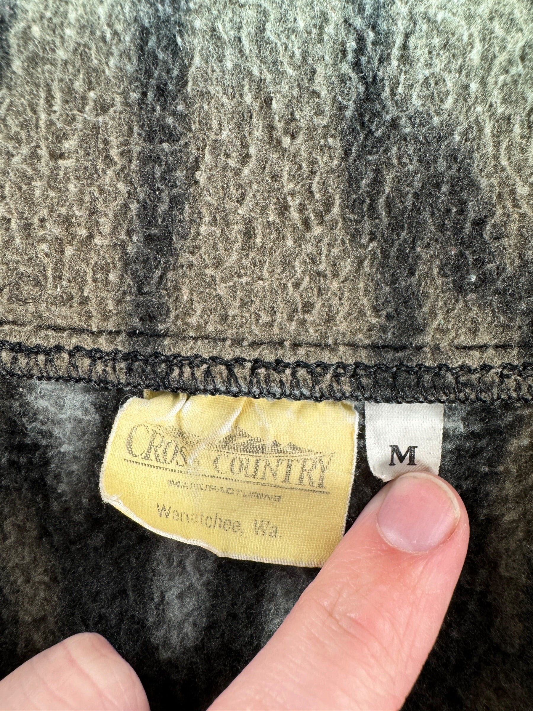 Tag on Vintage Tre Camo Fleece Pullover Jacket SZ M