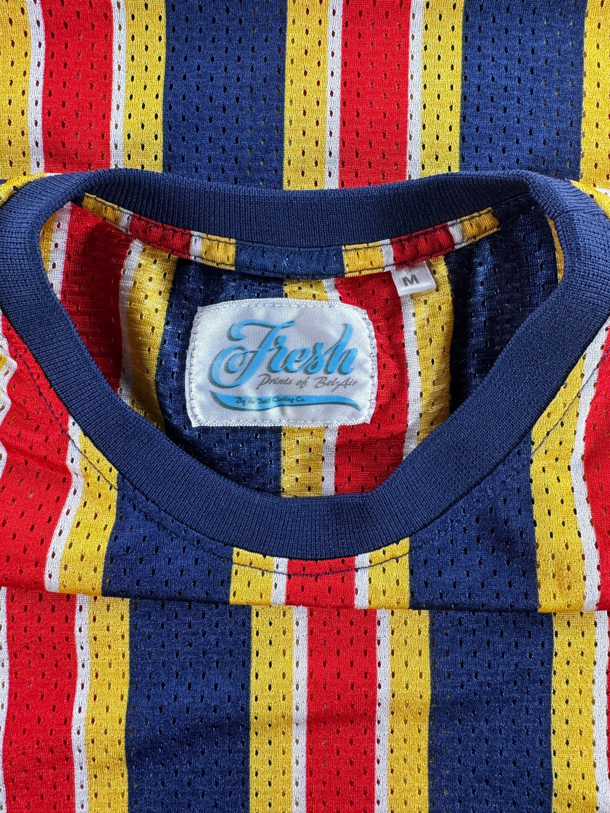Tag on Vintage Striped Mesh Jersey SZ M