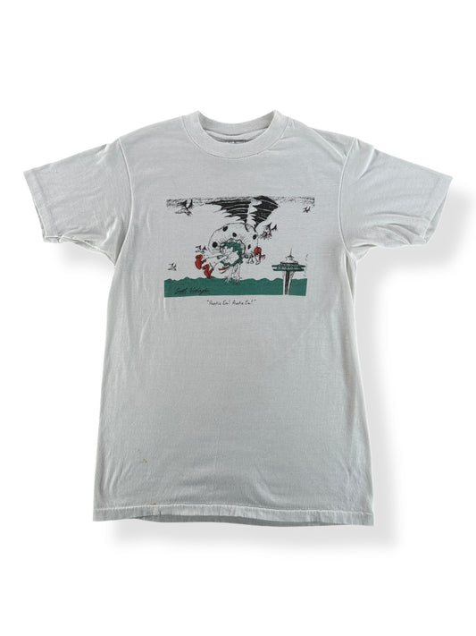 Front of Vintage Auntie Em Seattle Rain Humor Tee SZ S