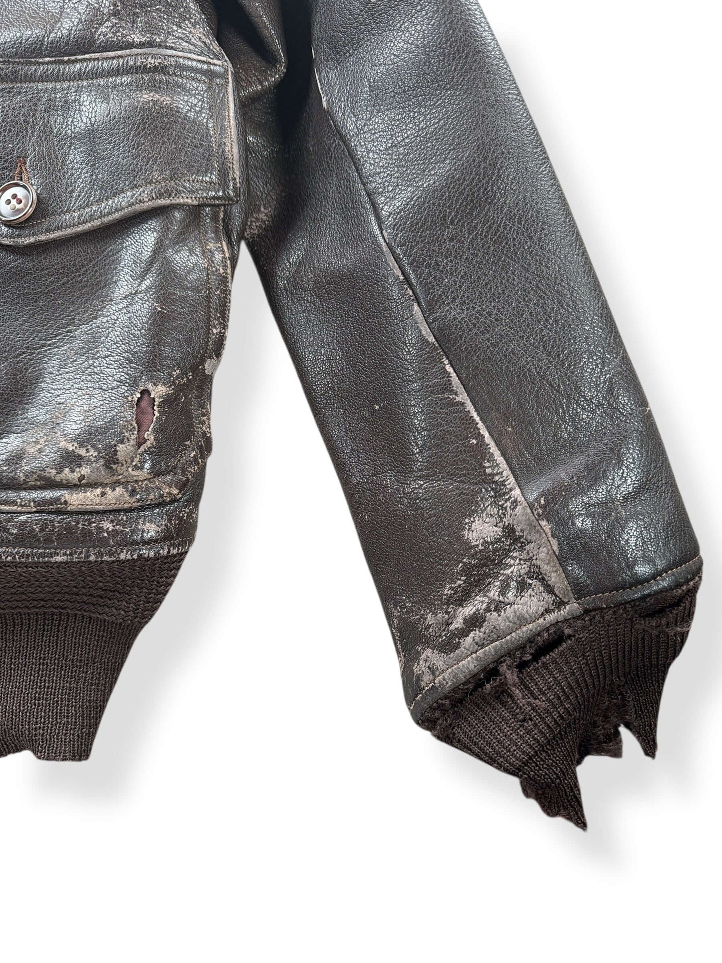 Sleeve on Vintage USN G-1 Flight Jacket SZ 42 AS IS