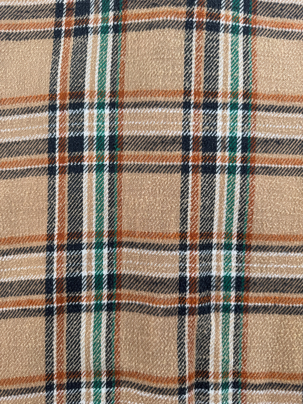 Pattern on Vintage 70s Big Mac Beige Cotton Flannel SZ L