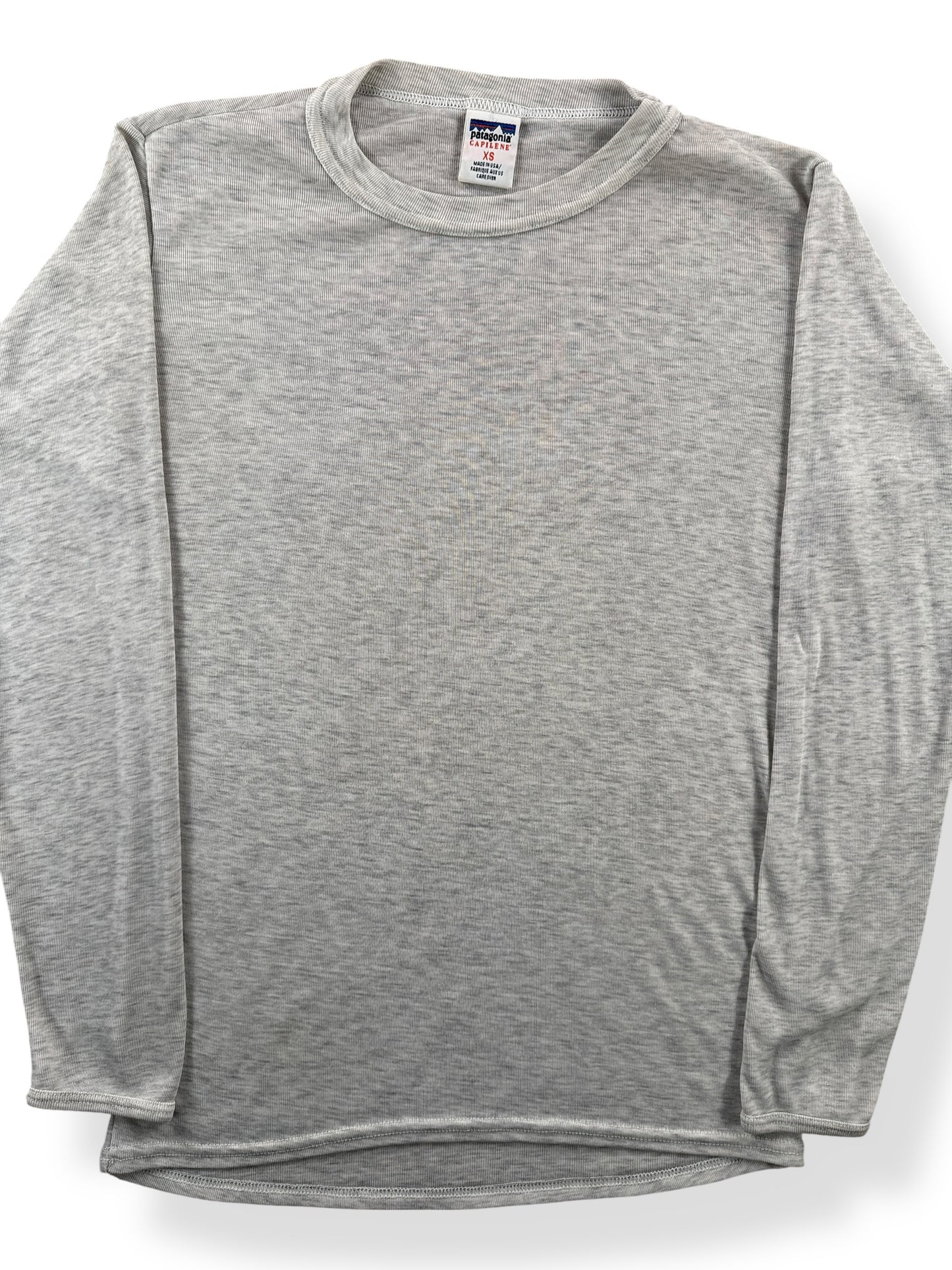 Front Close Up of Vintage Patagonia Capilene Base Layer Shirt SZ XS