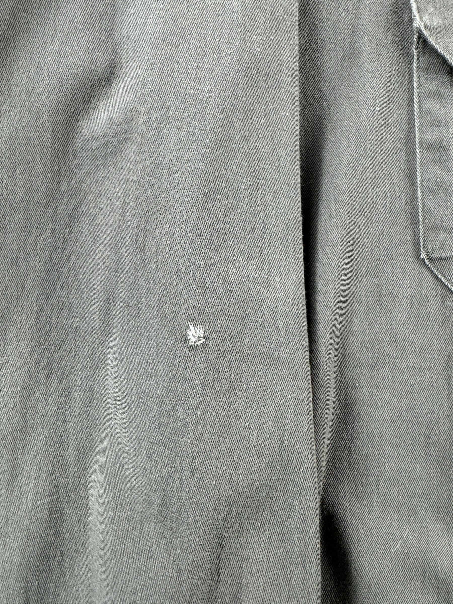 Small Hole on Vintage Washington "Dee-Cee" Vat Dyed Grey Twill Shirt SZ L