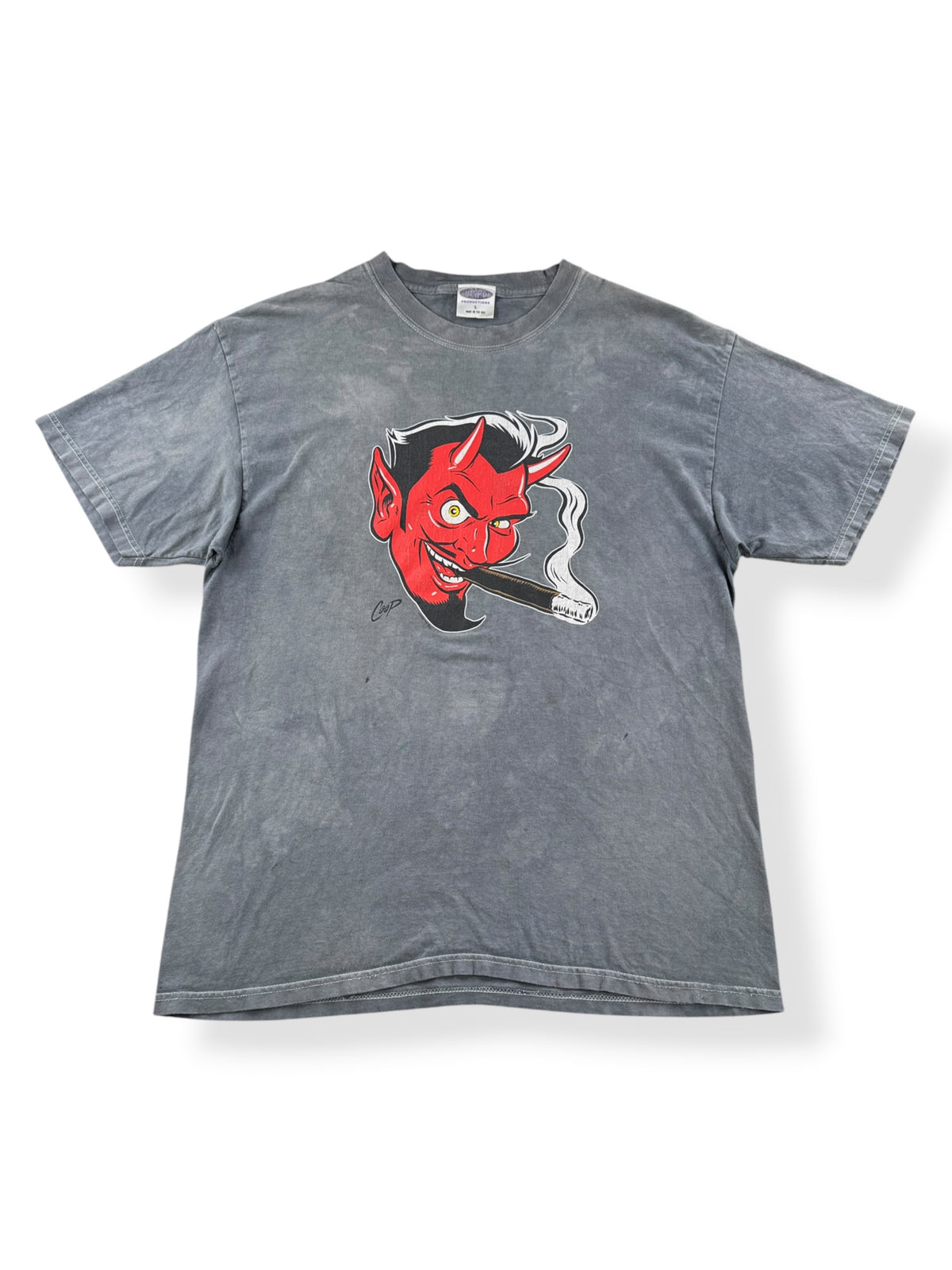 Front of Vintage Coop Devil Art Tee SZ L