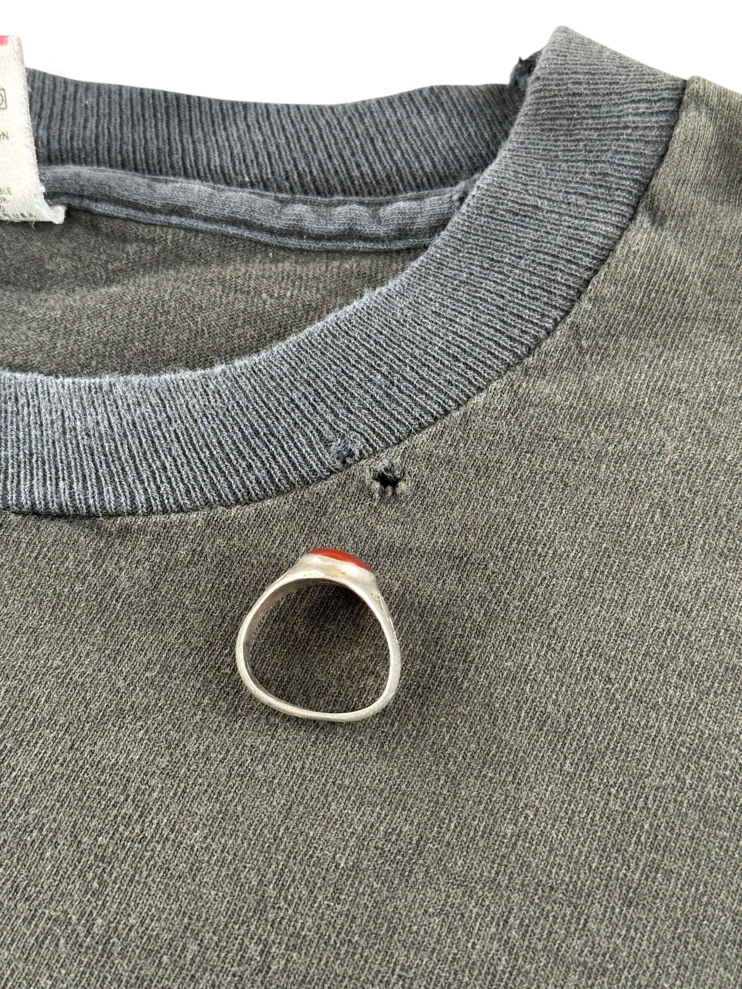 Small hole near collar of Vintage 90s WAMH Tee SZ L
