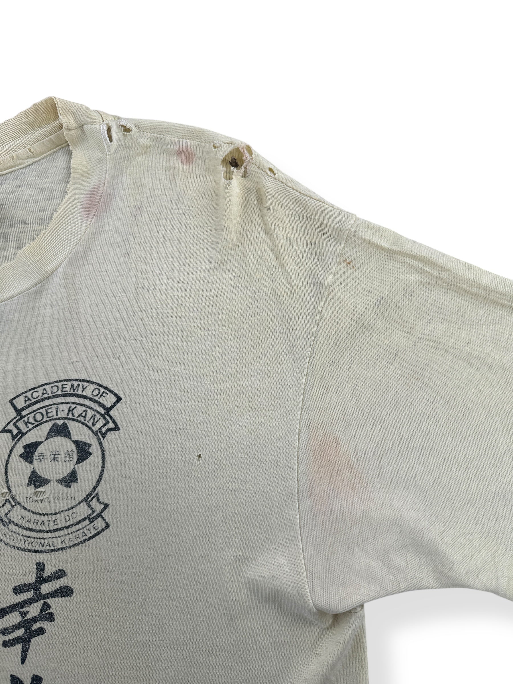 Wear on Vintage Karate Thrasher Tee SZ L