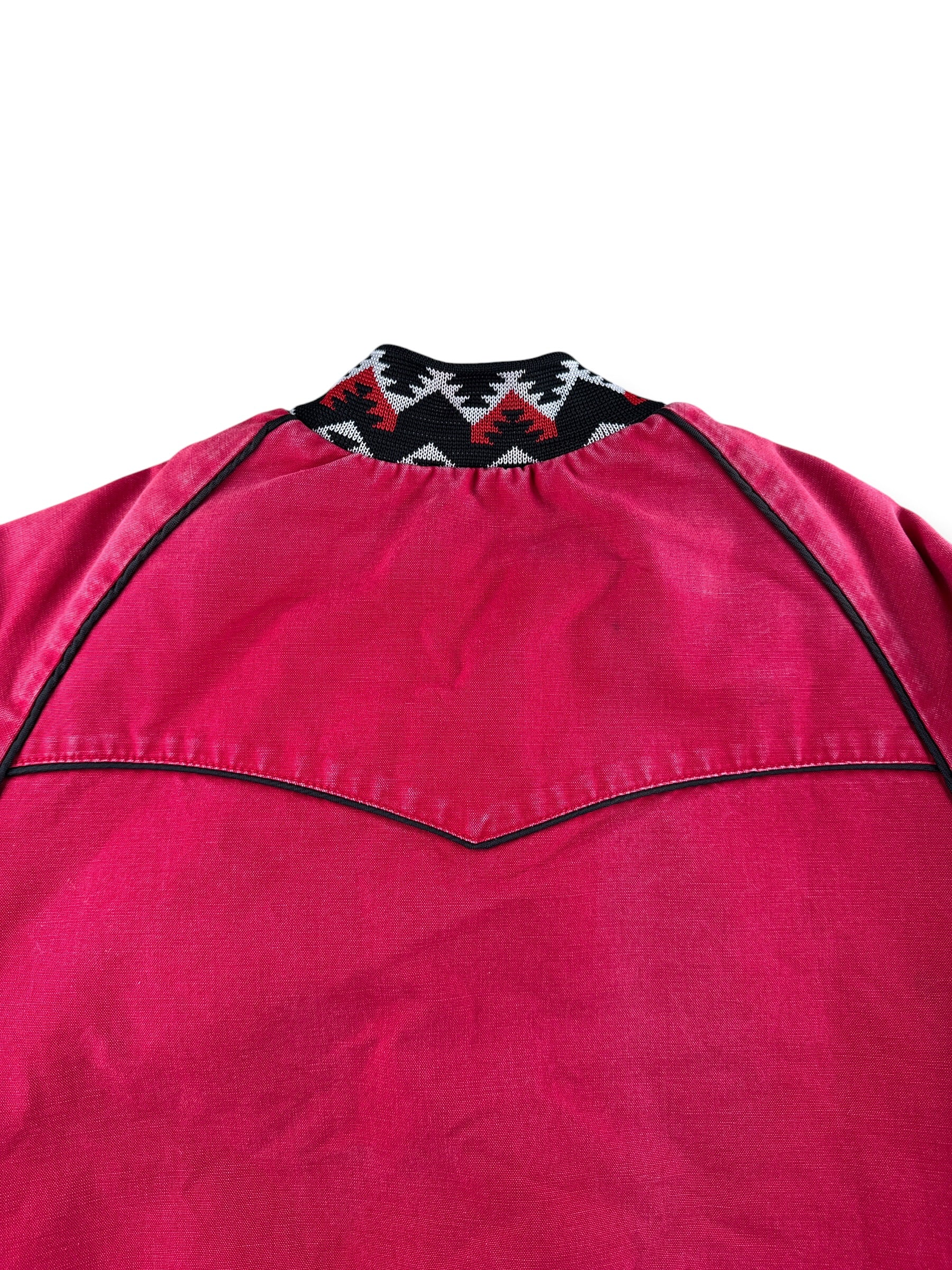 Back of Vintage Boone Industries Cotton South Western Bomber Jacket SZ M