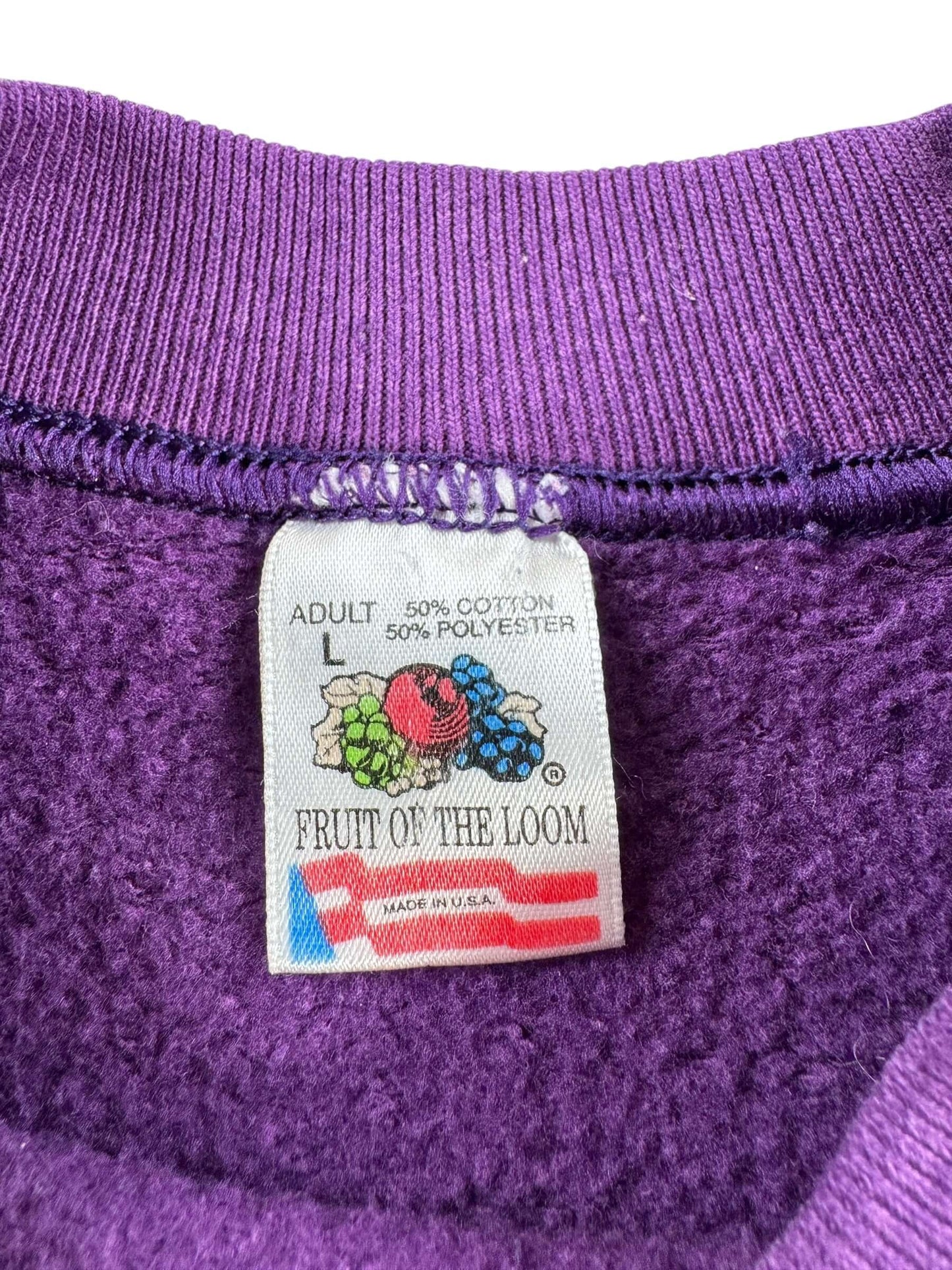 Vintage Purple Mountain Lion Crewneck SZ L (Fits M)
