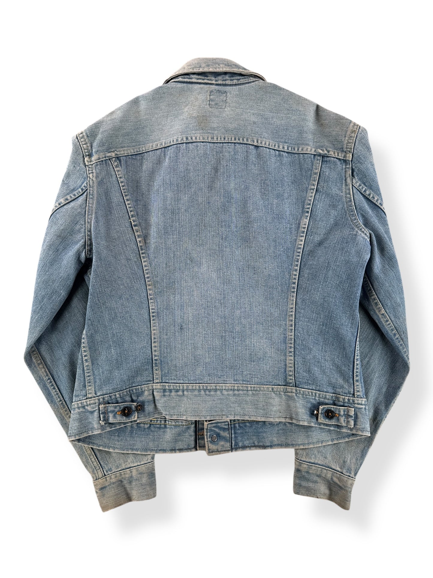 Back of Vintage Lee Union Made 101J Denim Trucker Jacket SZ L