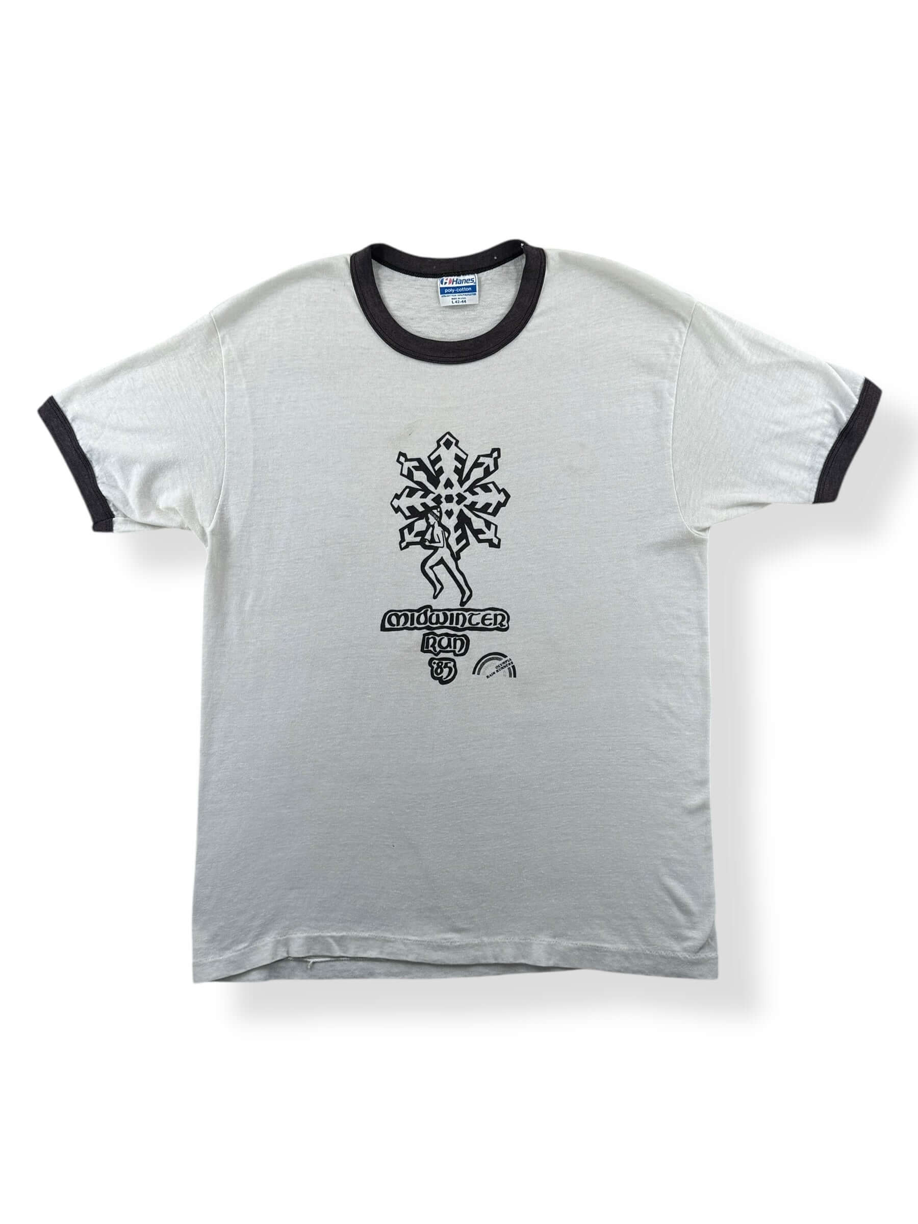 Front of Vintage Midwinter Run Ringer Tee SZ M