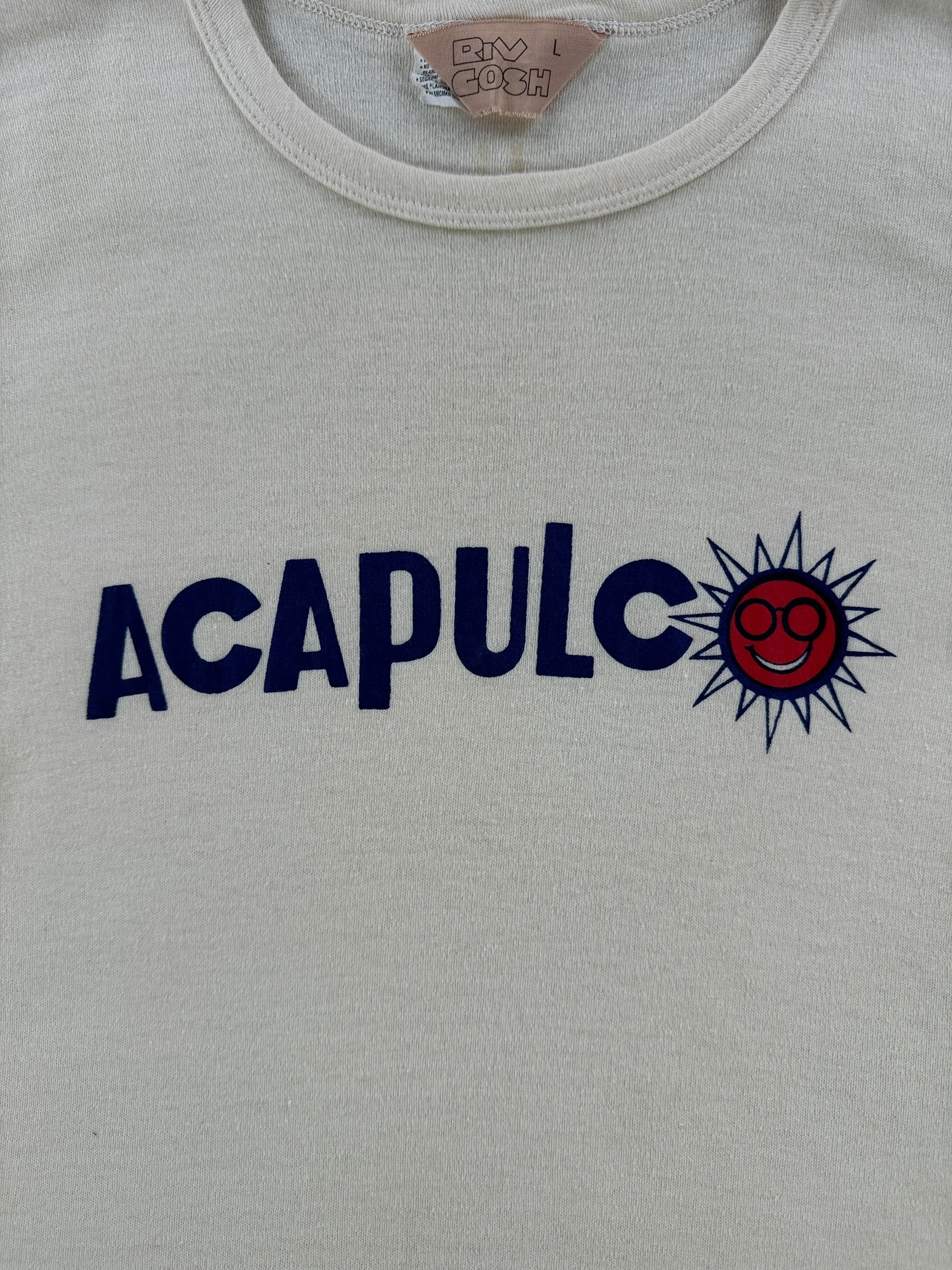Front Graphic on Vintage Yellow Acapulco MX Tee SZ XS