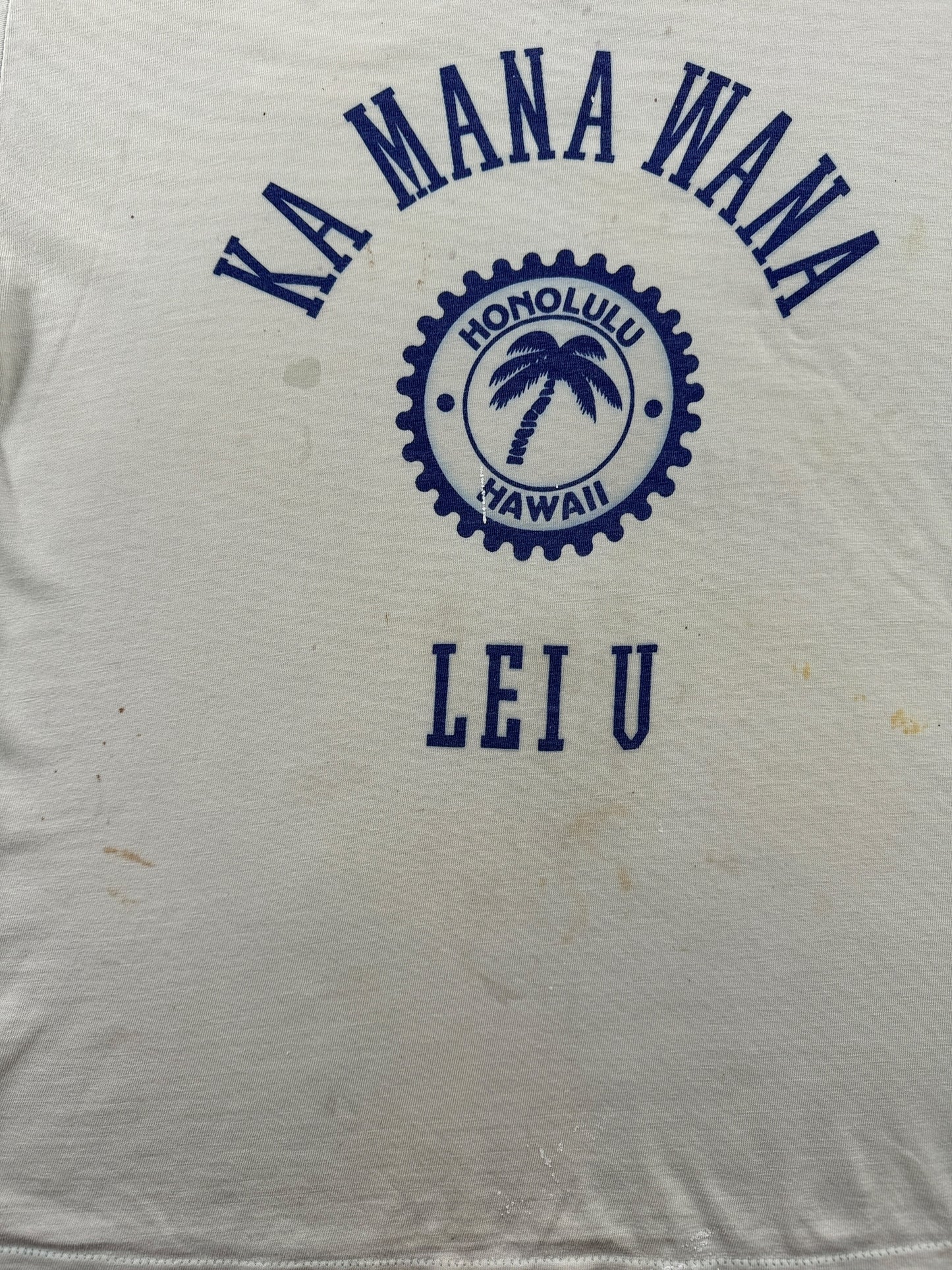 Wear on Vintage Honolulu Hawaii Tee SZ L (Fits M)