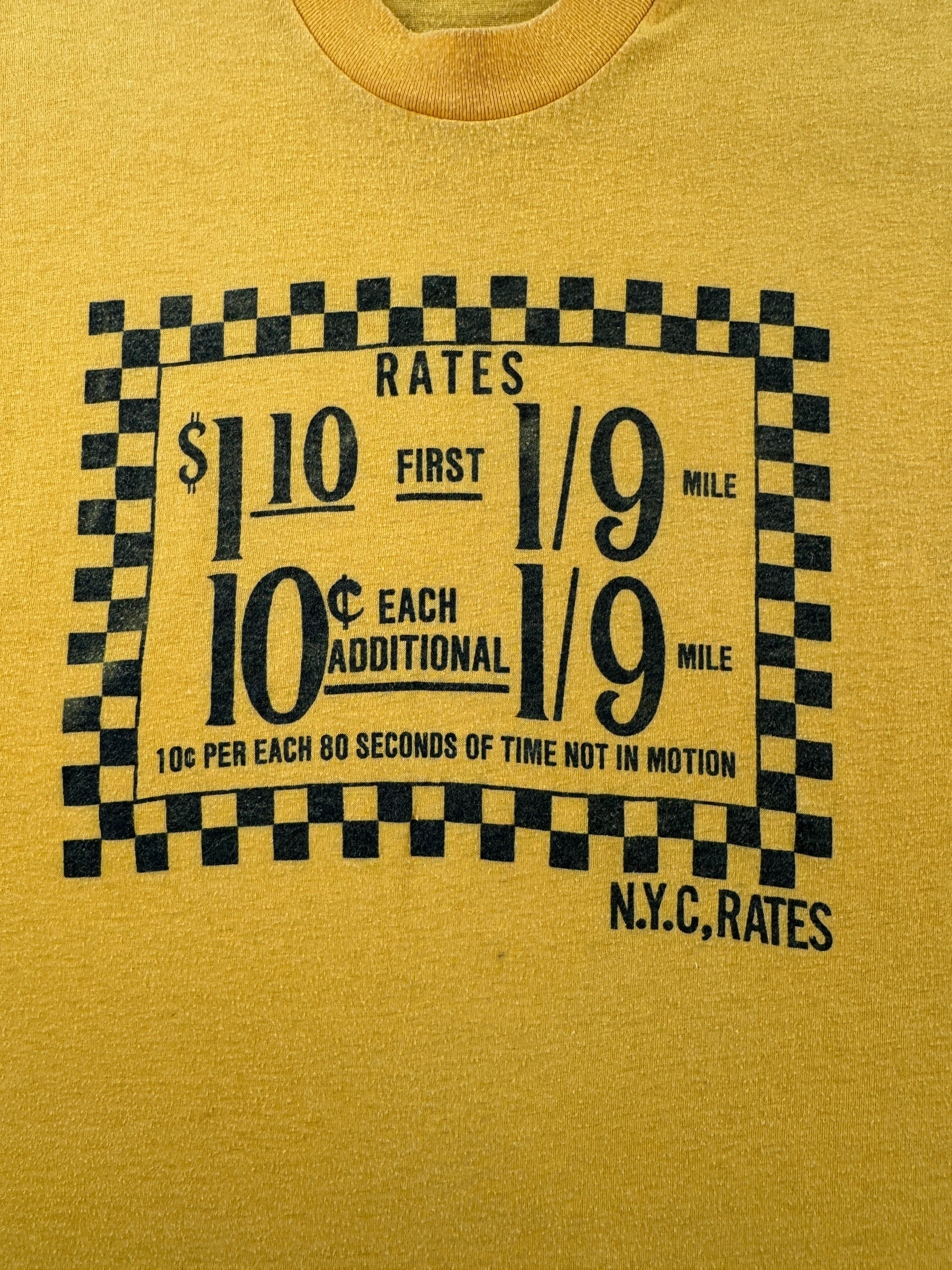 Graphic of Vintage Taxi Fare Tee SZ M