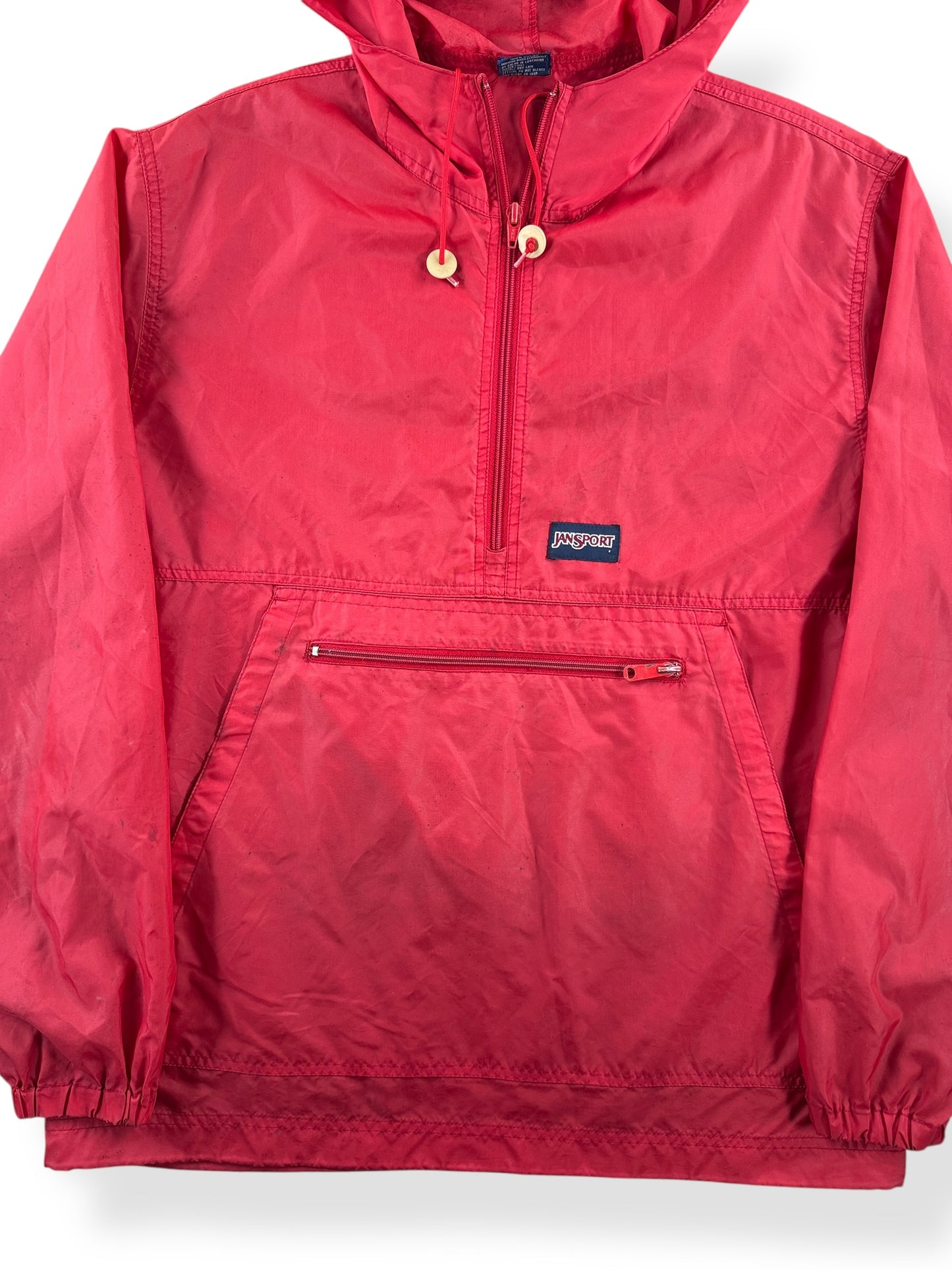 Front Close Up of Vintage Jansport Pullover Anorak SZ M