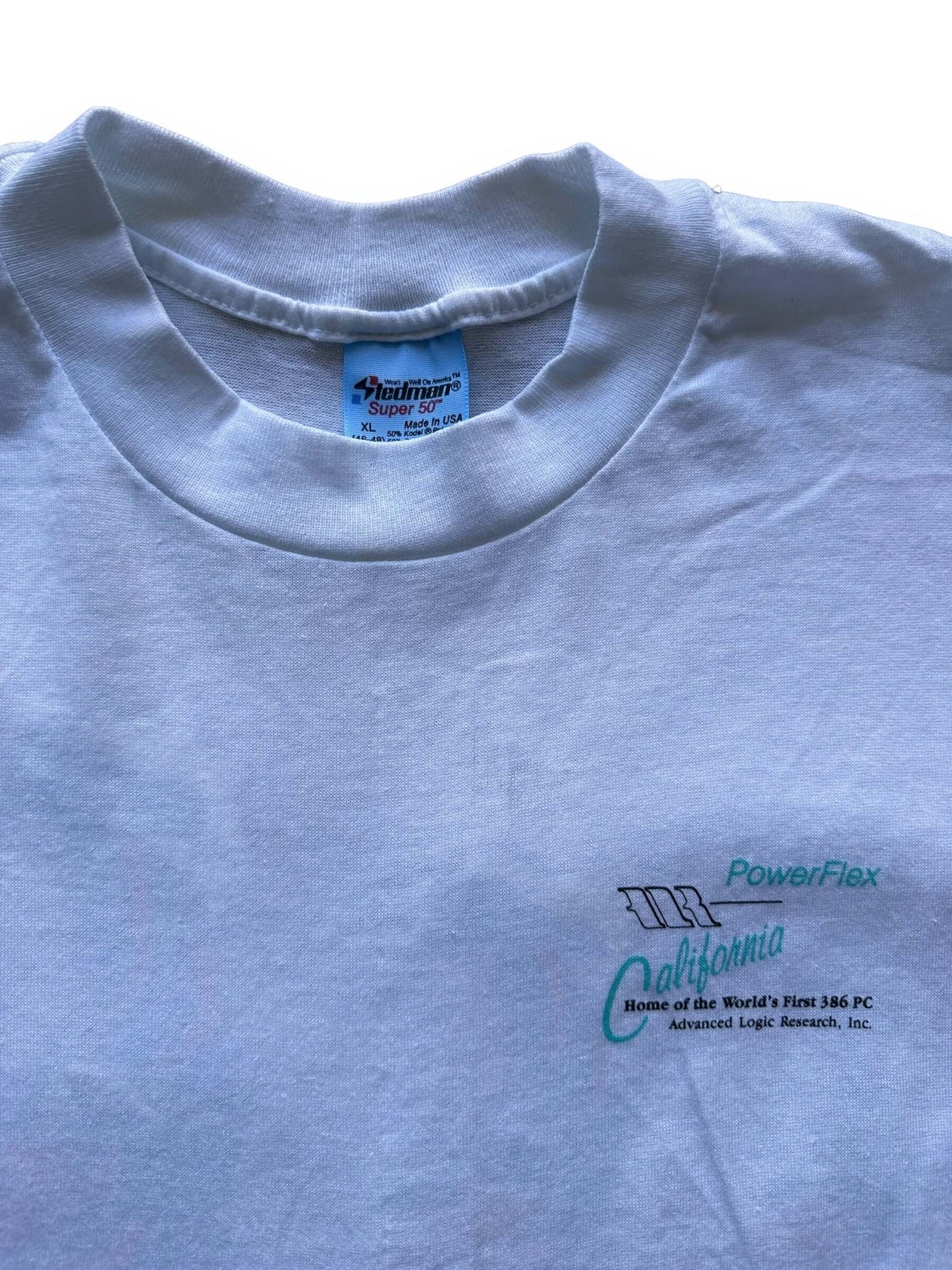 tag and graphic on Vintage Power Flex Software Tee SZ XL