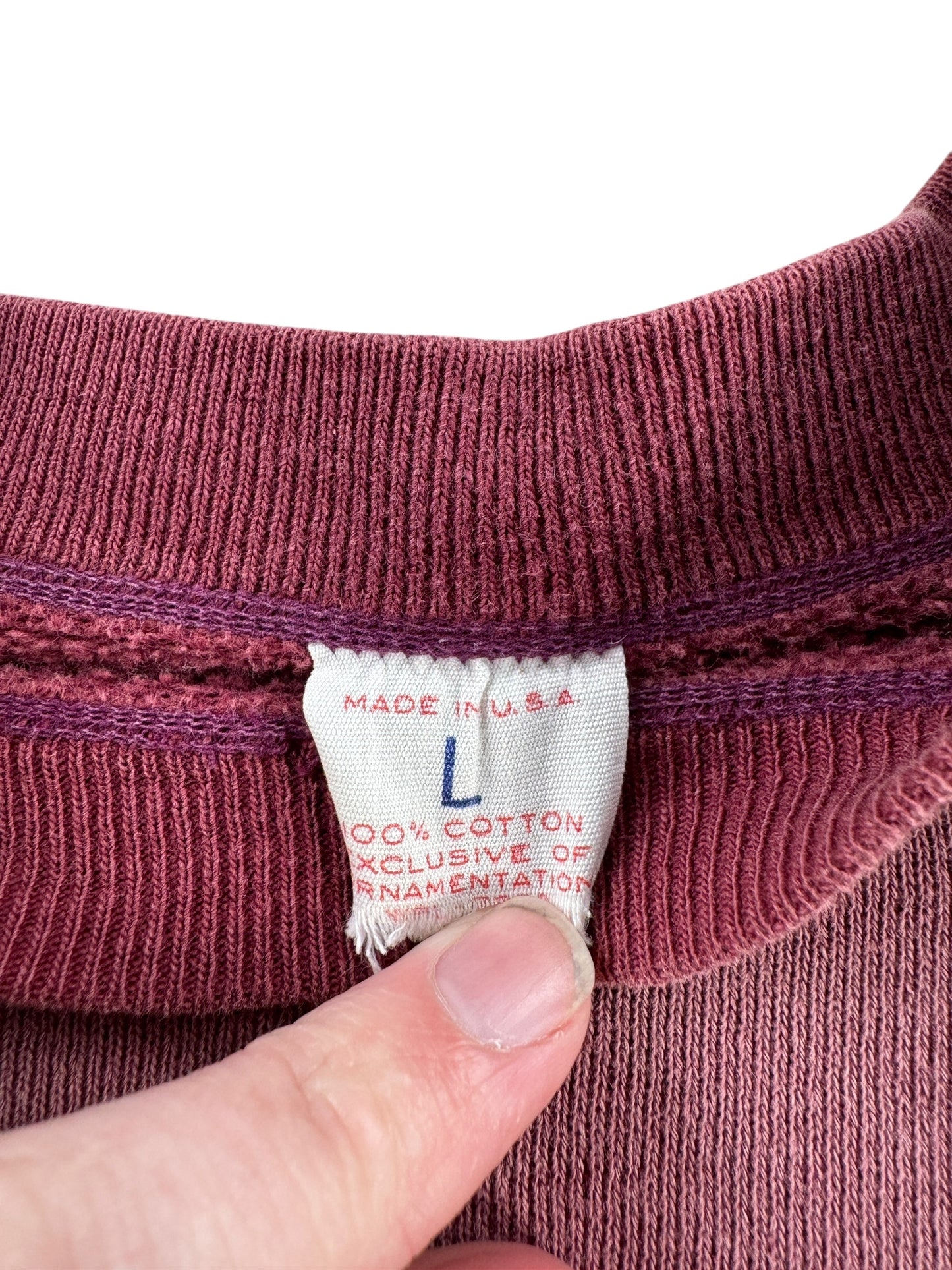 Tag on Vintage Flocked Print Washington State Cougars Crewneck SZ M