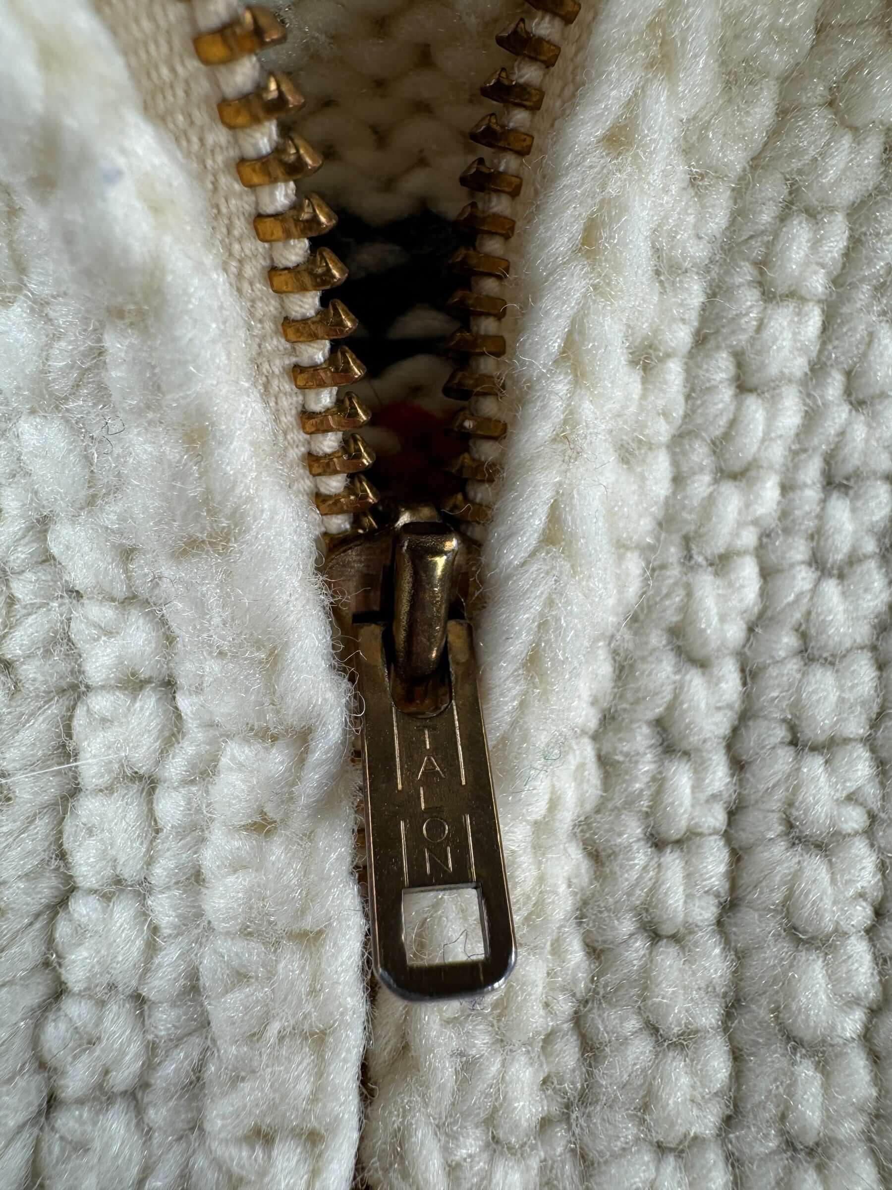 Zipper on Vintage Cowichan Style Sweater SZ M