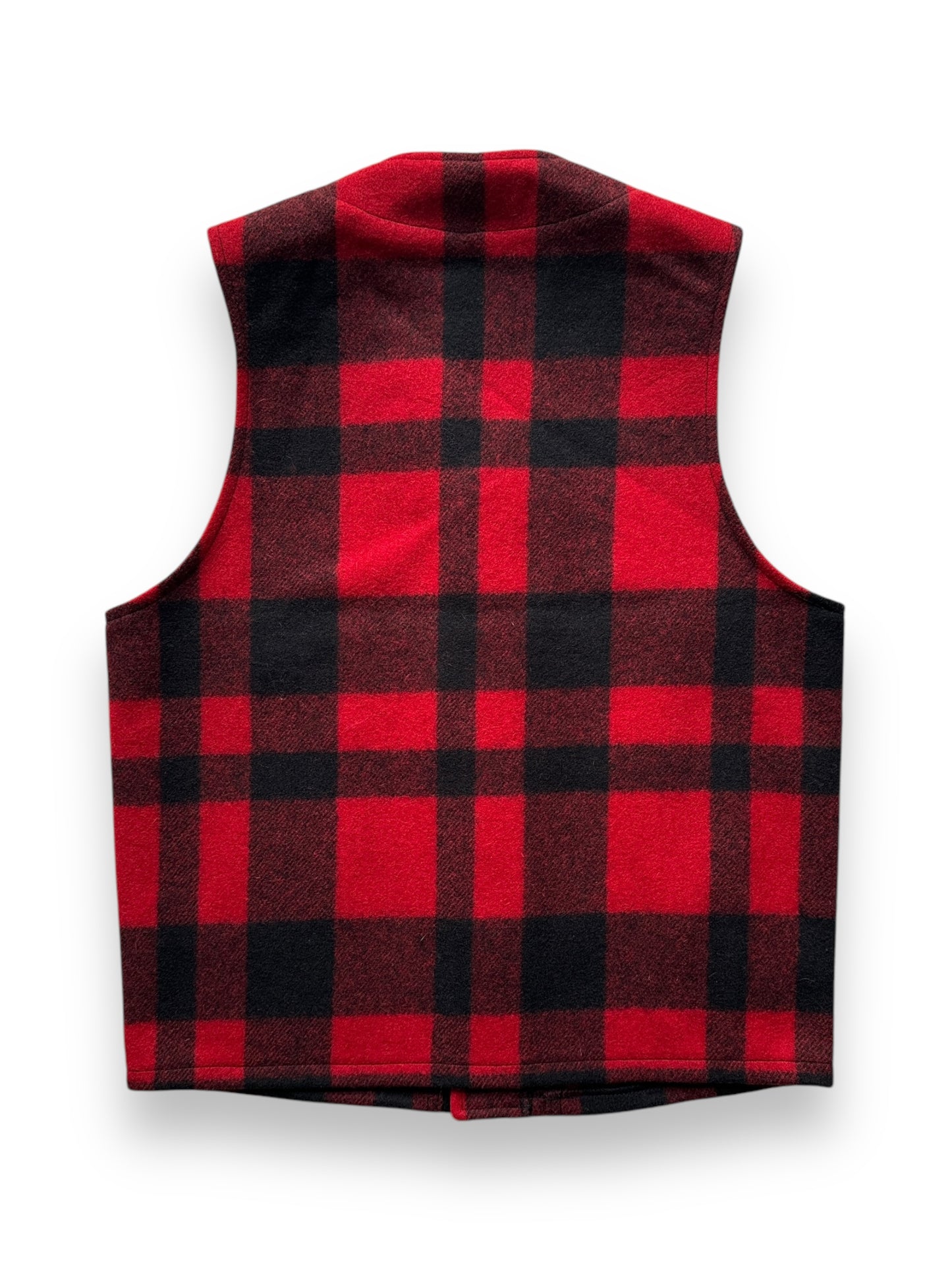 Back of NWT Filson Mackinaw Black and Red Vest SZ S