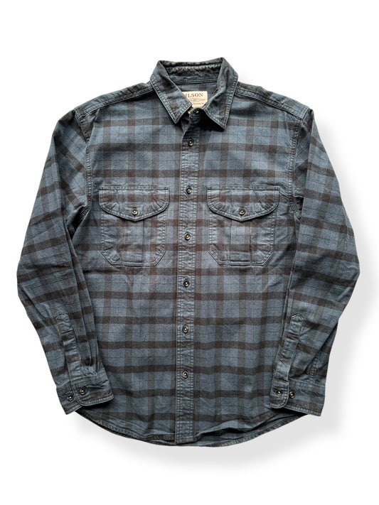 Front of Filson Blue Black Guide Shirt SZ S