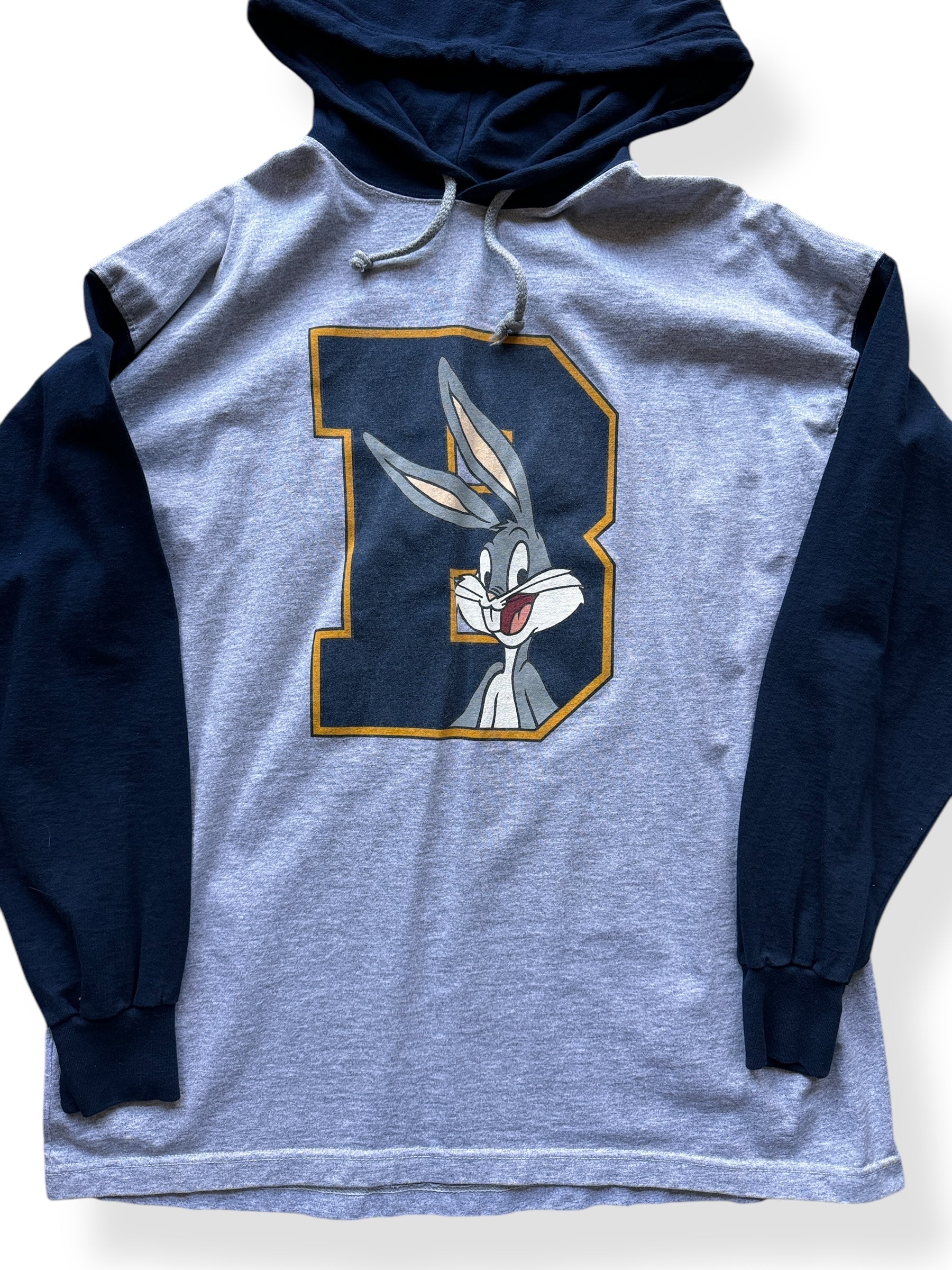 Front Close Up of Vintage Acme Clothing Bugs Bunny Hoodie SZ XL