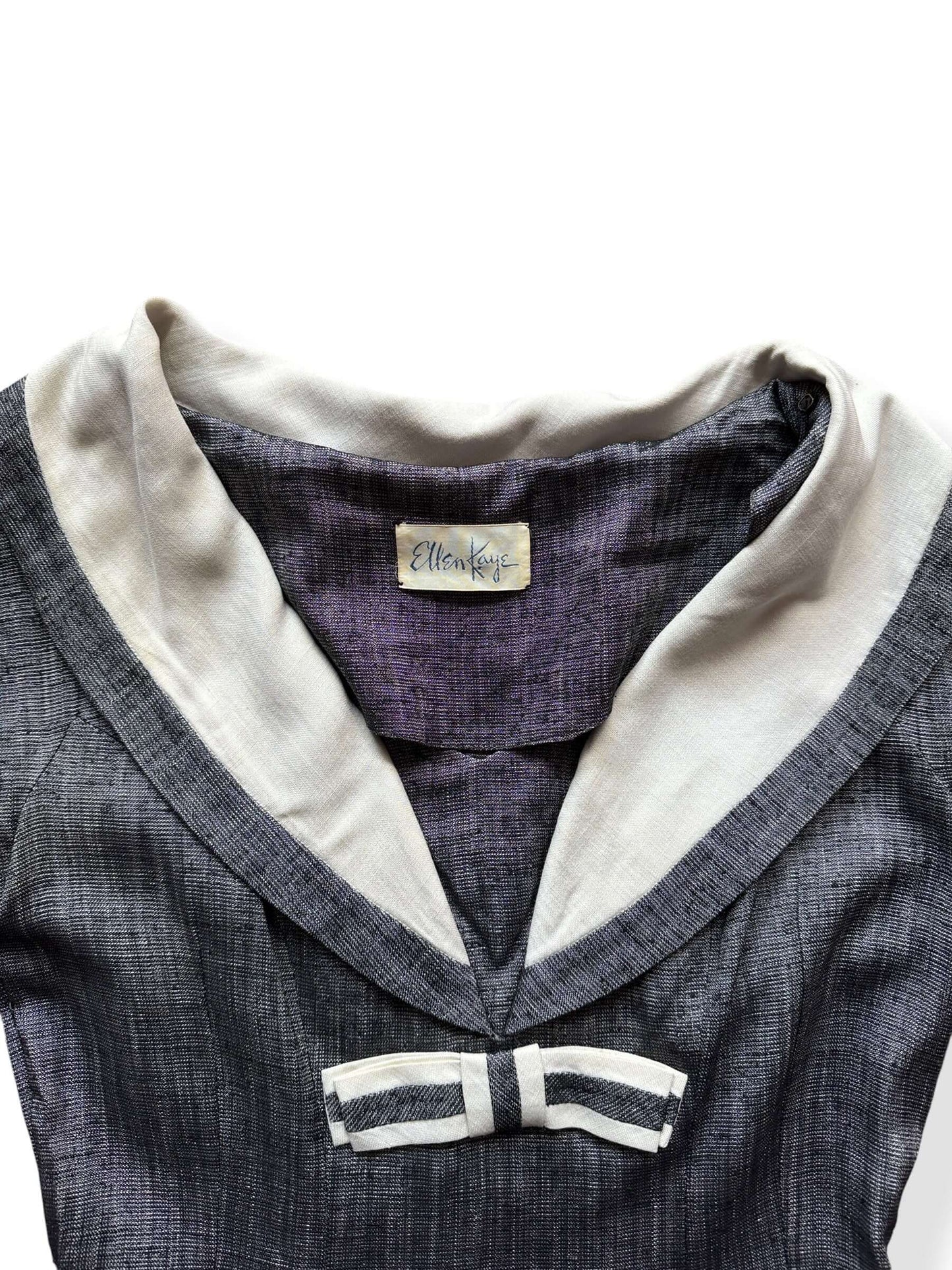 Neckline on Vintage Ellen Kaye Sailor Collar Dress
