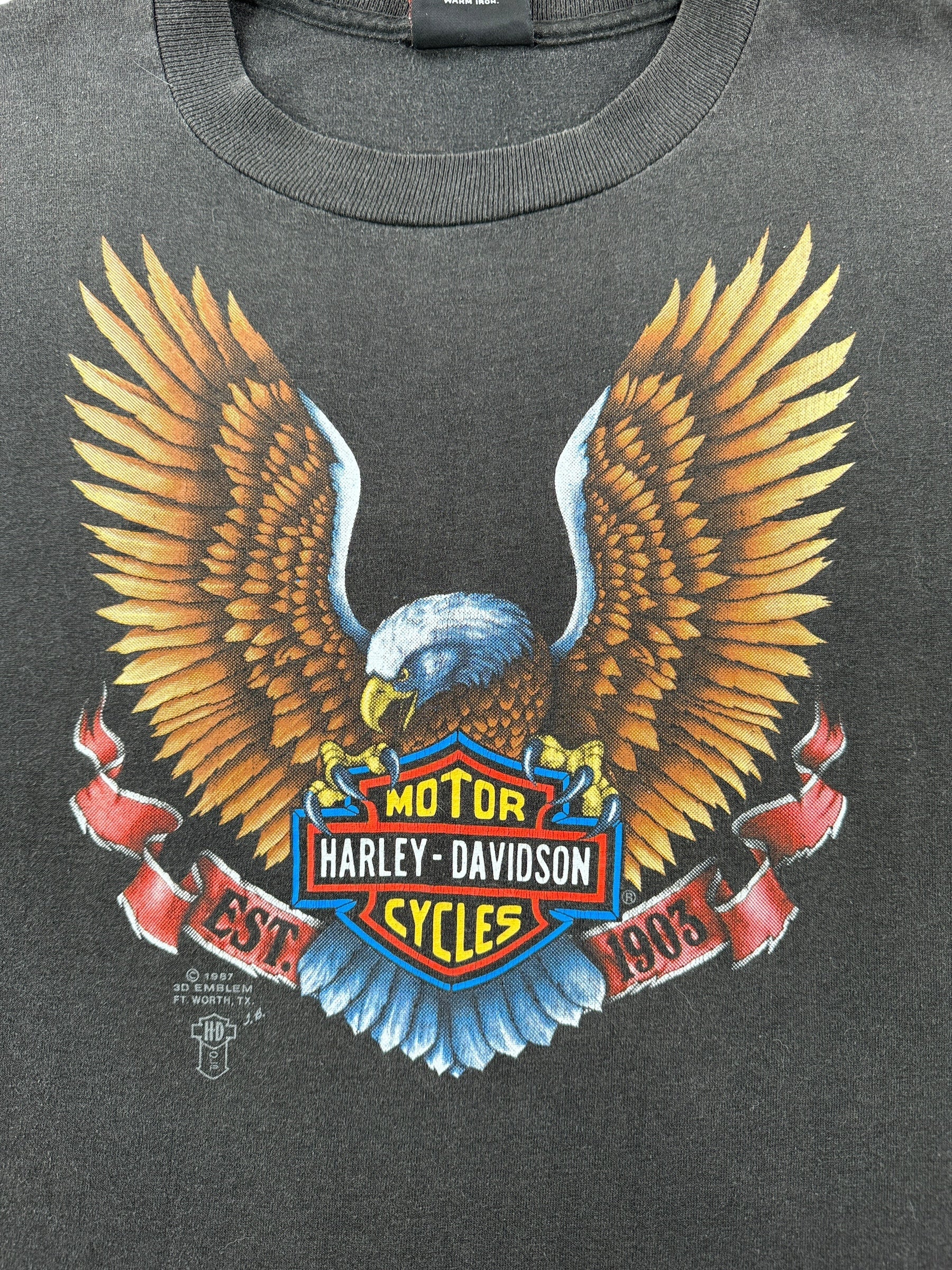 Graphic of Vintage 3D Emblem Smart Brothers Harley-Davidson Blountville Tee SZ XL