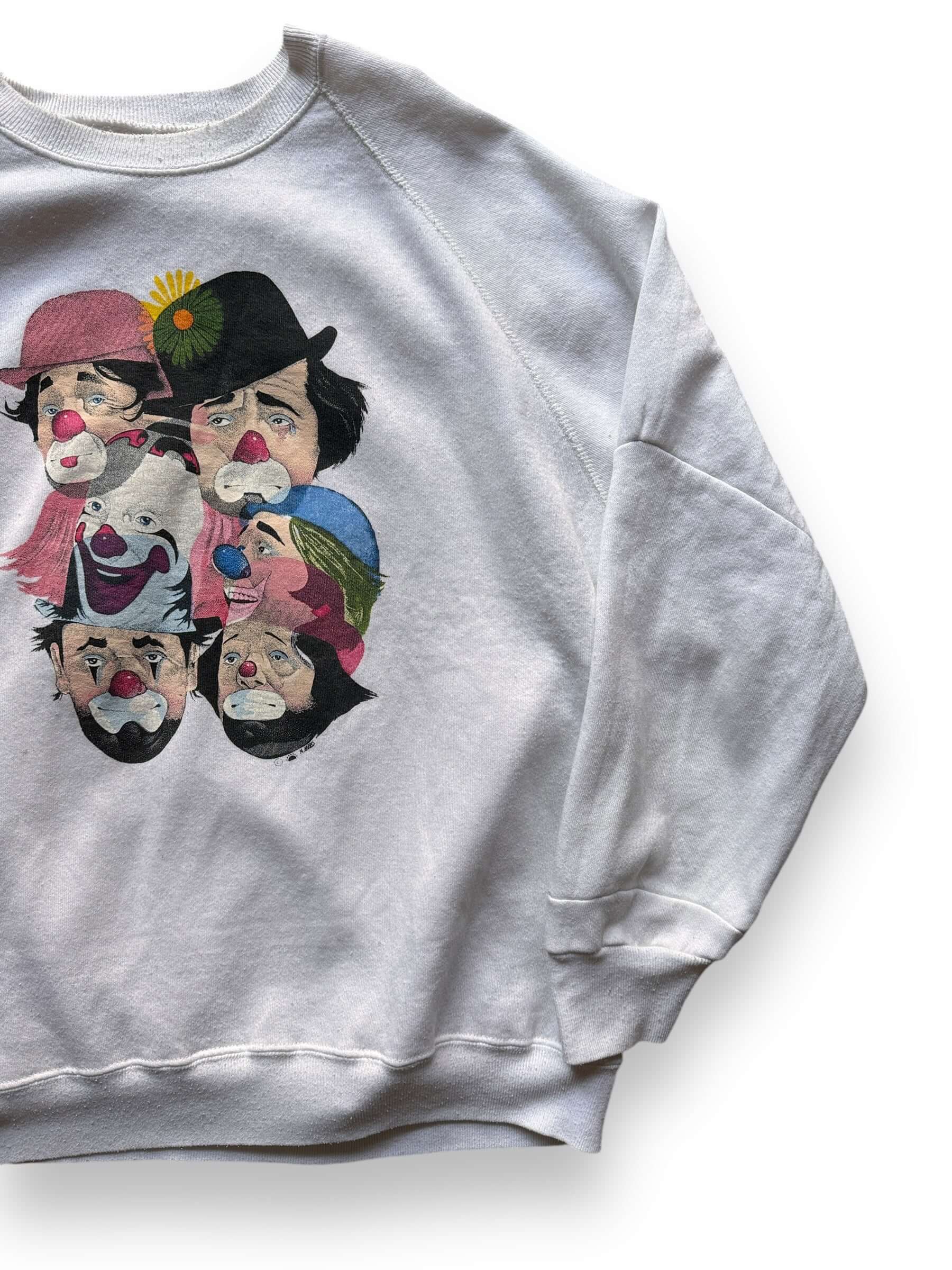 Front Left View of Vintage Clown Crewneck SZ XL