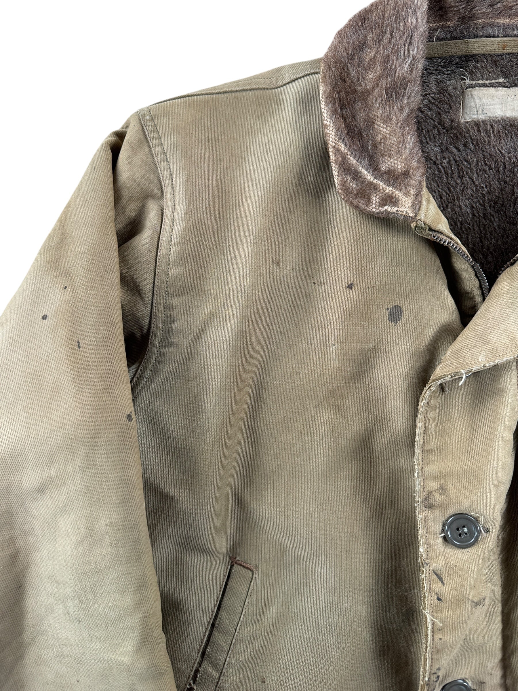 Stains on Vintage WW2 USN N1 Deck Jacket SZ 40