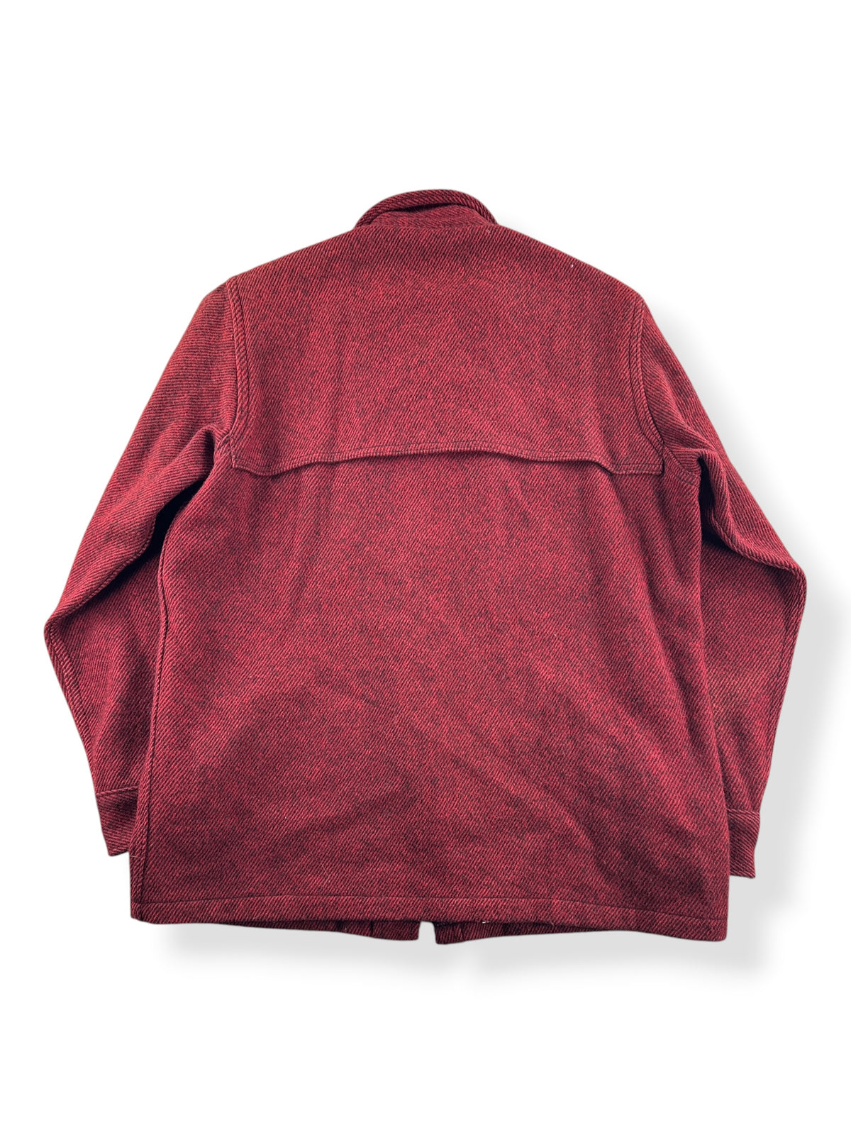 Back of Vintage Red Woolrich Mackinaw Jacket SZ M