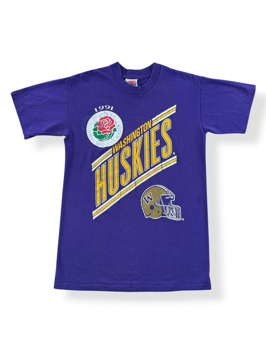 Front of Vintage 1991 Huskies Rose Bowl Tee SZ M