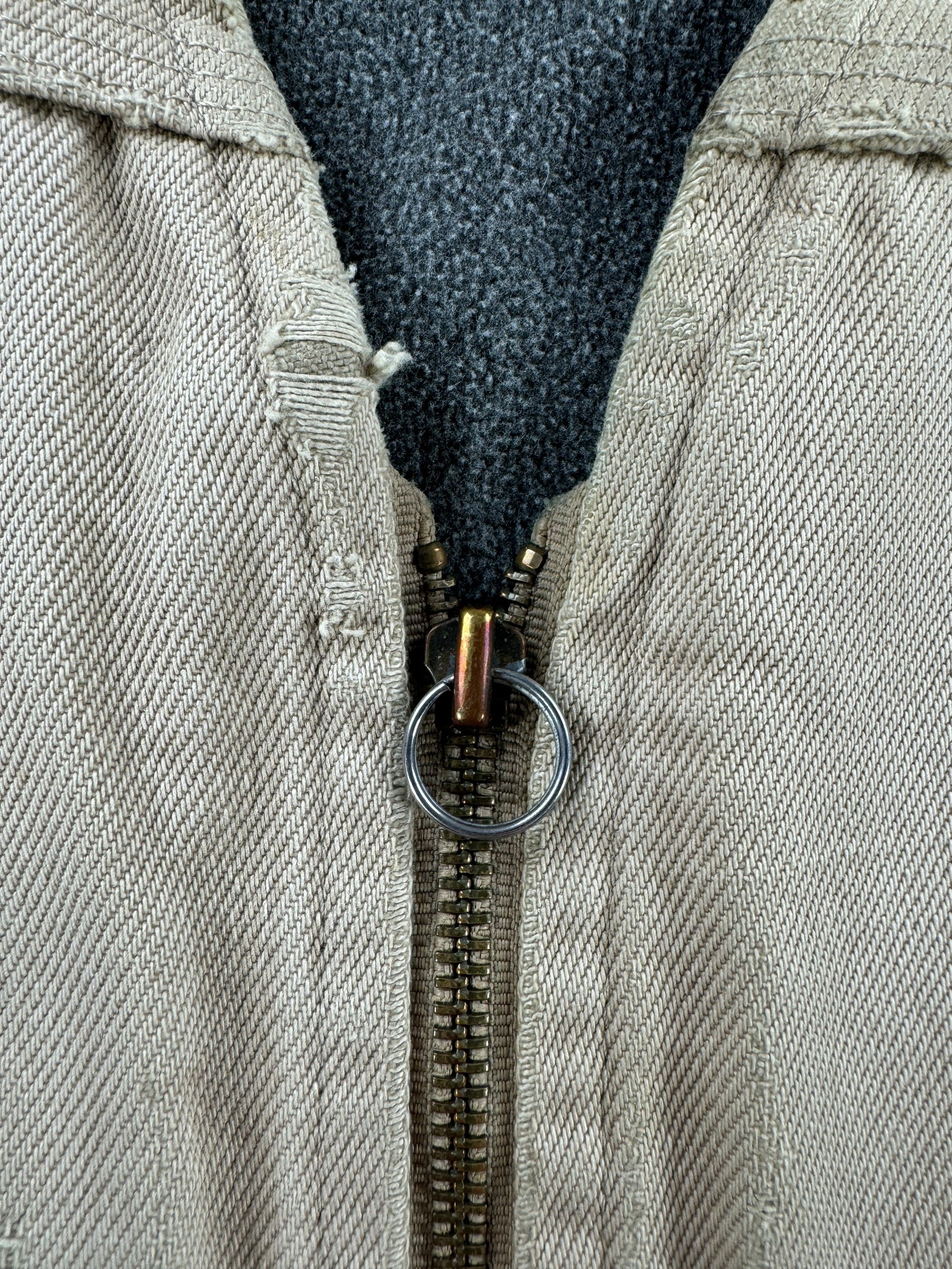 Zipper on Vintage Distressed Carhartt Vest SZ L