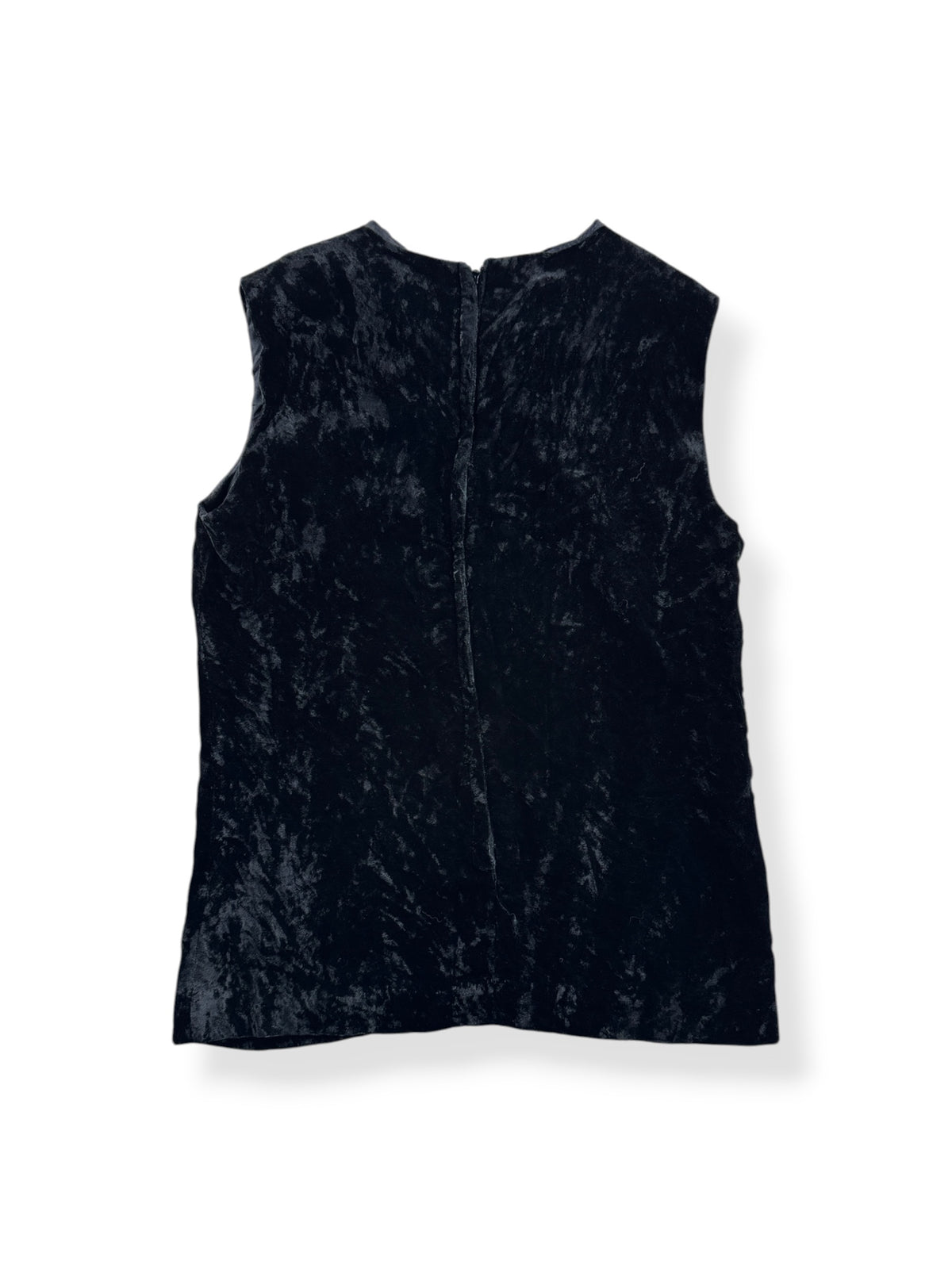 Back of Vintage 1950s Velvet Top SZ S